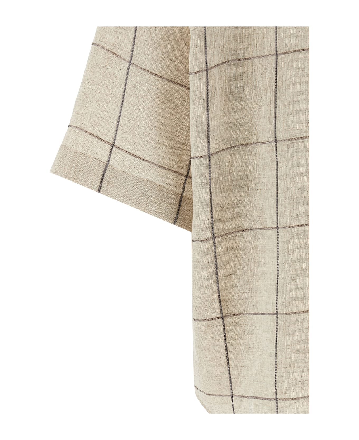 Brunello Cucinelli Check Shirt - Beige