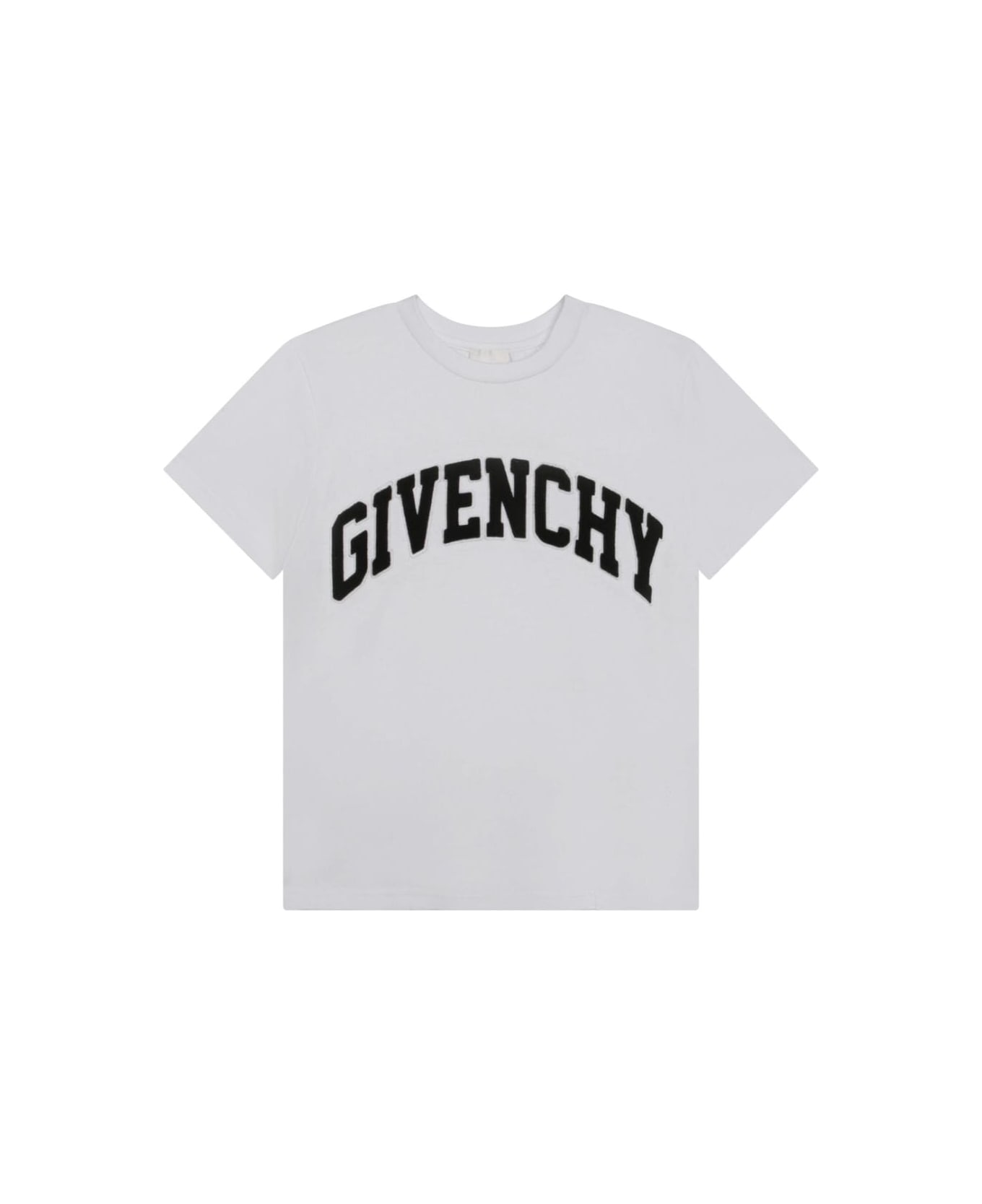 Givenchy T-shirt Bianca In Jersey Di Cotone Bambino - Bianco
