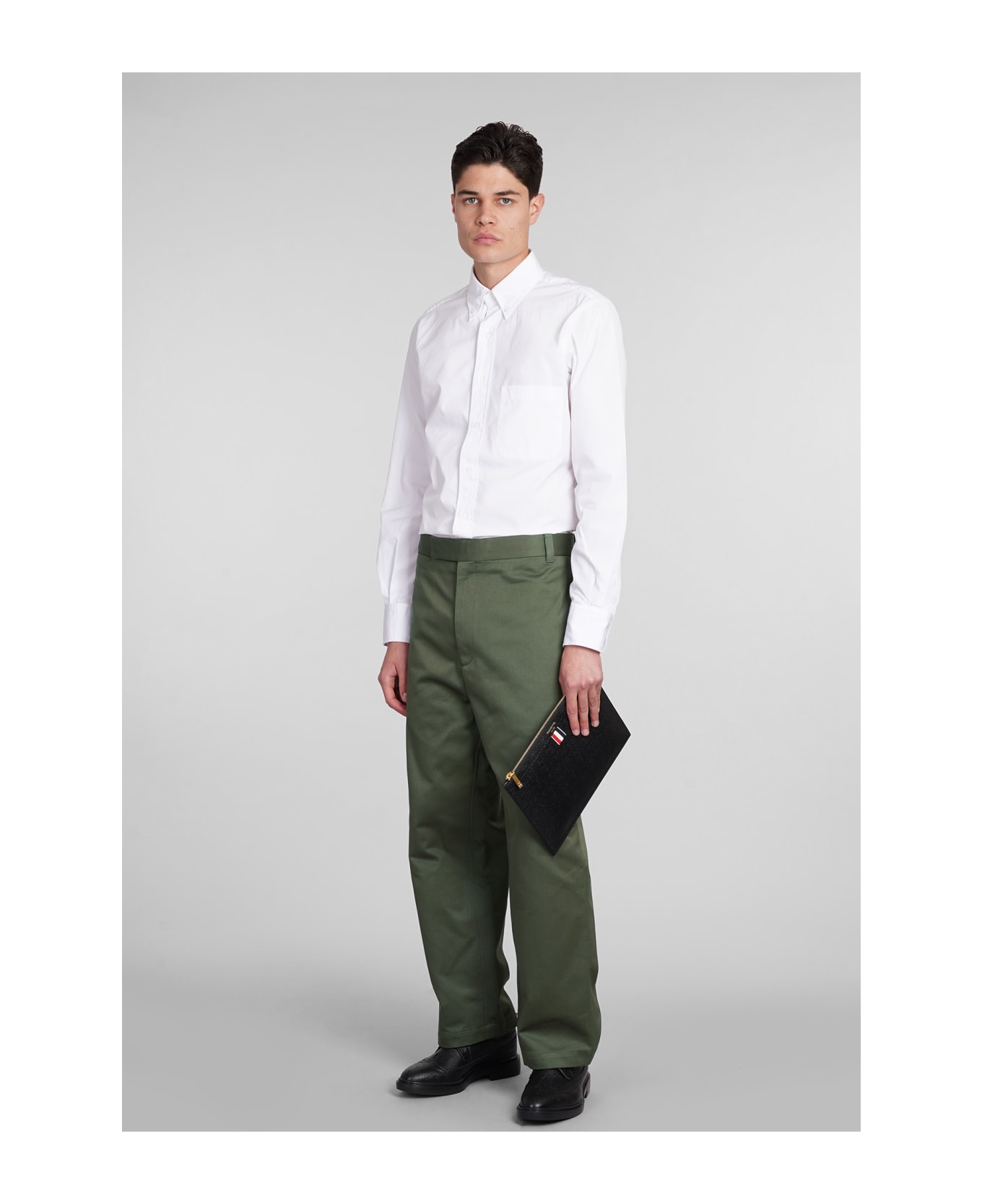 Thom Browne Pants In Green Cotton - green ボトムス