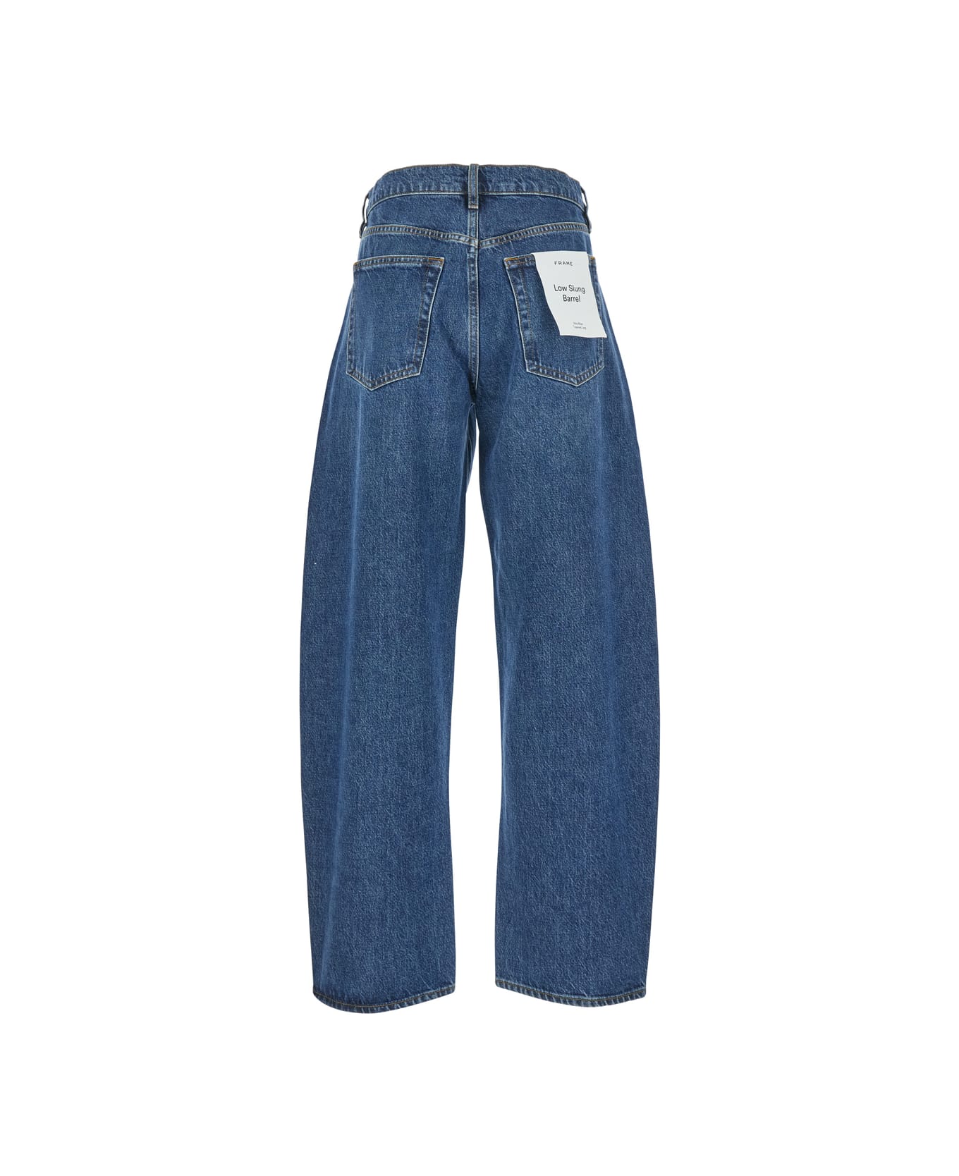 Frame Blue Jeans With Low Waist And Belt Loops In Denim Woman - Blu