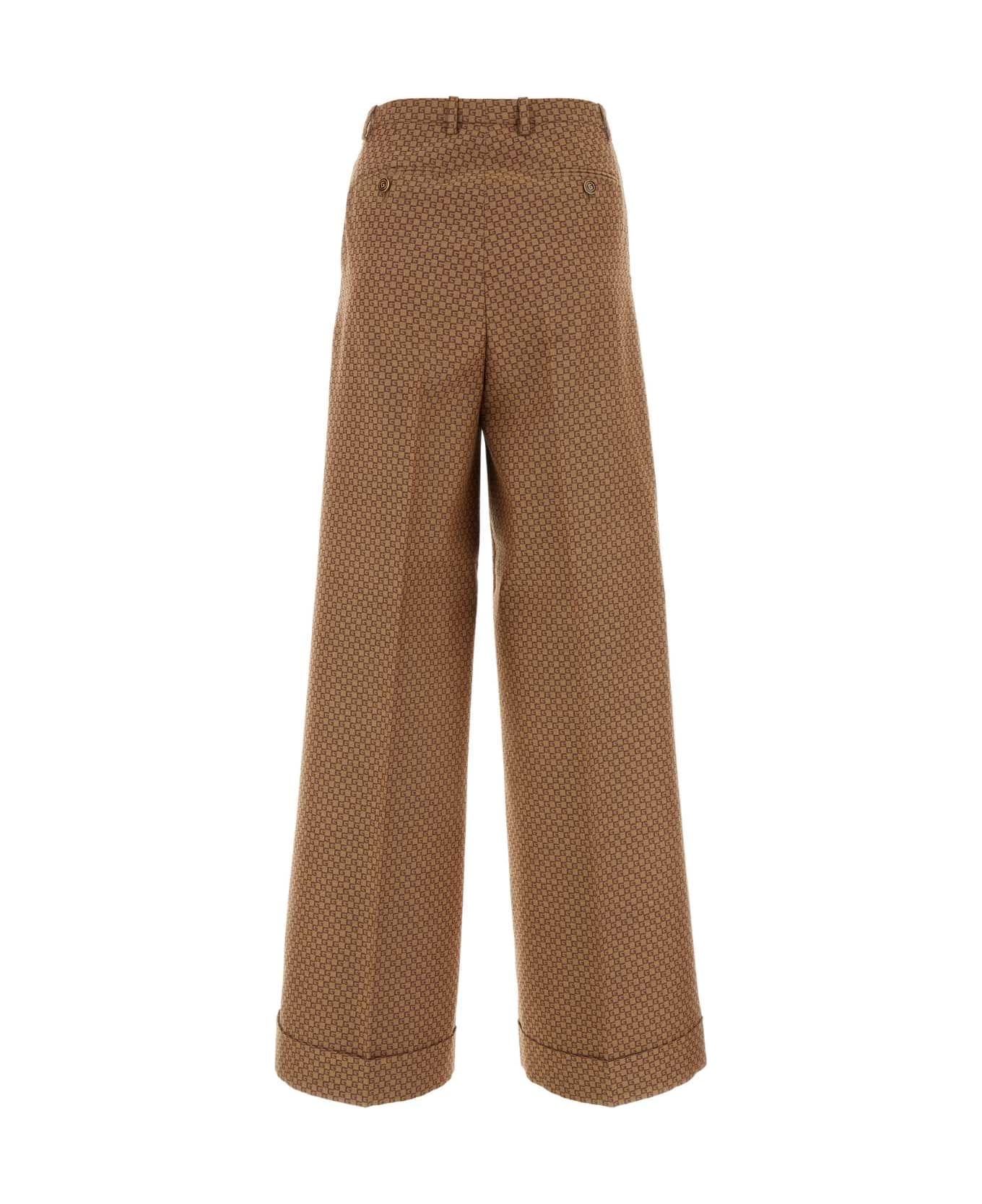 Gucci Embroidered Polyester Blend Pant - BEIGEBROWN