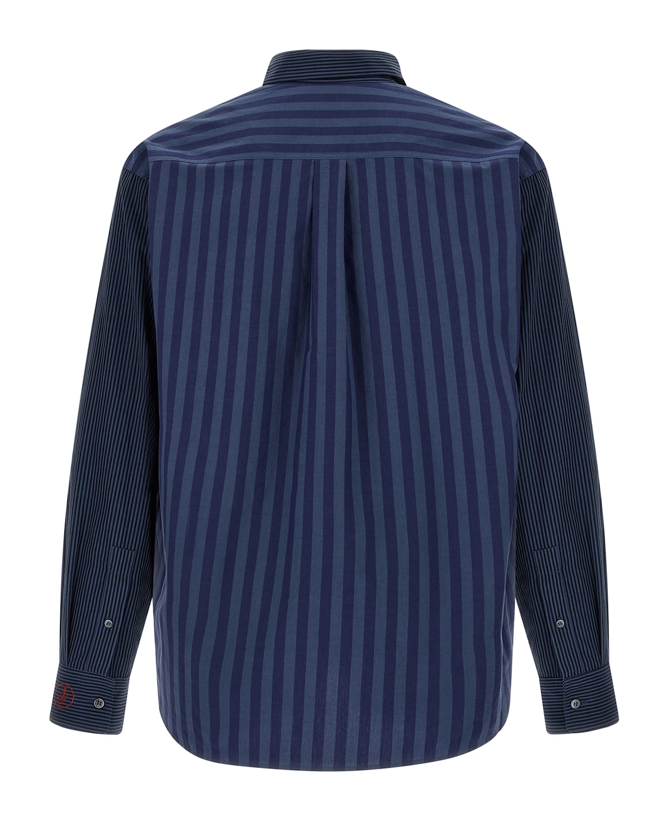 J.W. Anderson 
patchword Striped
 Shirt - Blue