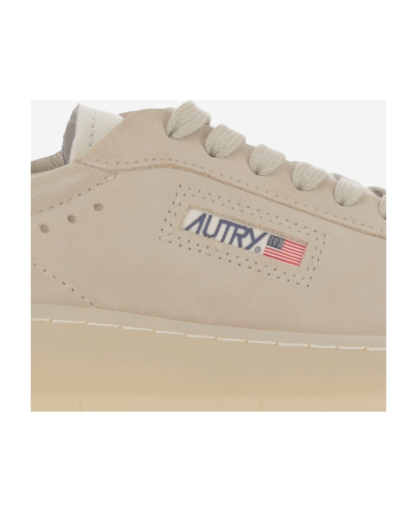 Autry Dallas Low Leather Sneakers - Beige