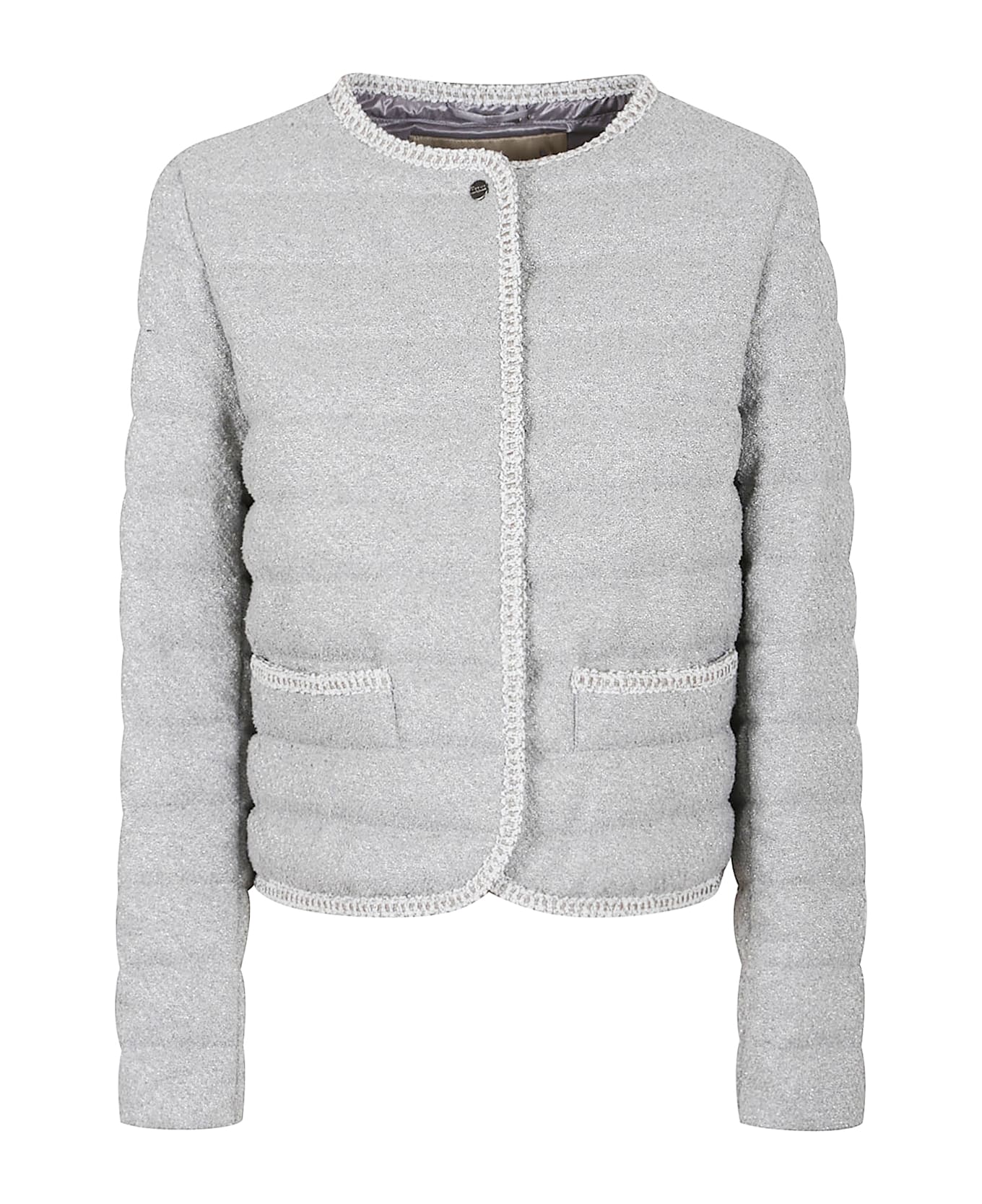 Herno Giacca Corta Boucle` - Grigio Perla
