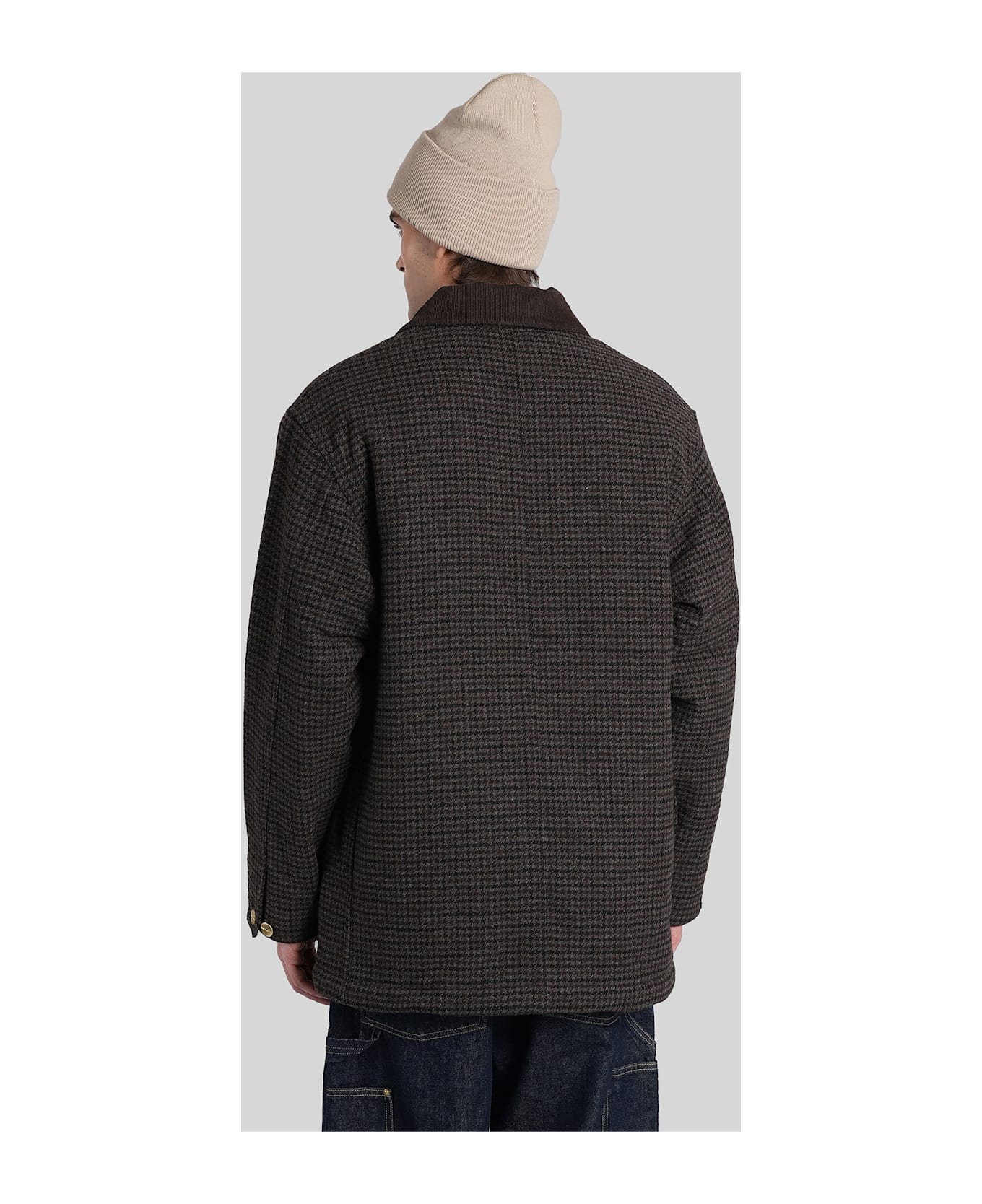 Carhartt Lowis Chore Coat Casual Jacket In Black Polyester - black