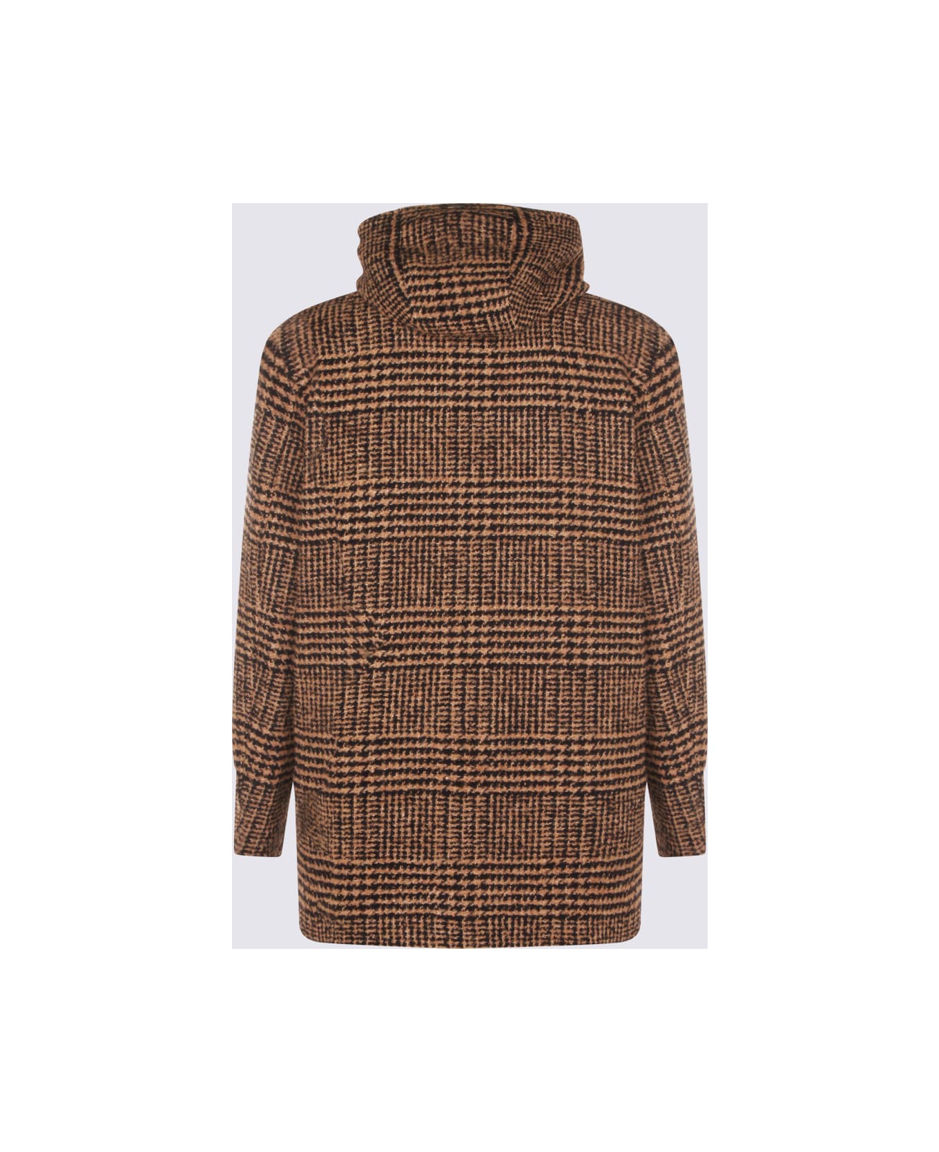 Herno Brown And Black Coat - BROWN/BLACK