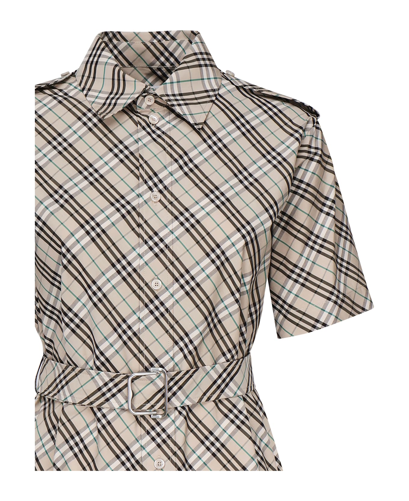 Burberry Embroidered Poplin Shirt Dress - HUSKIPCHECK