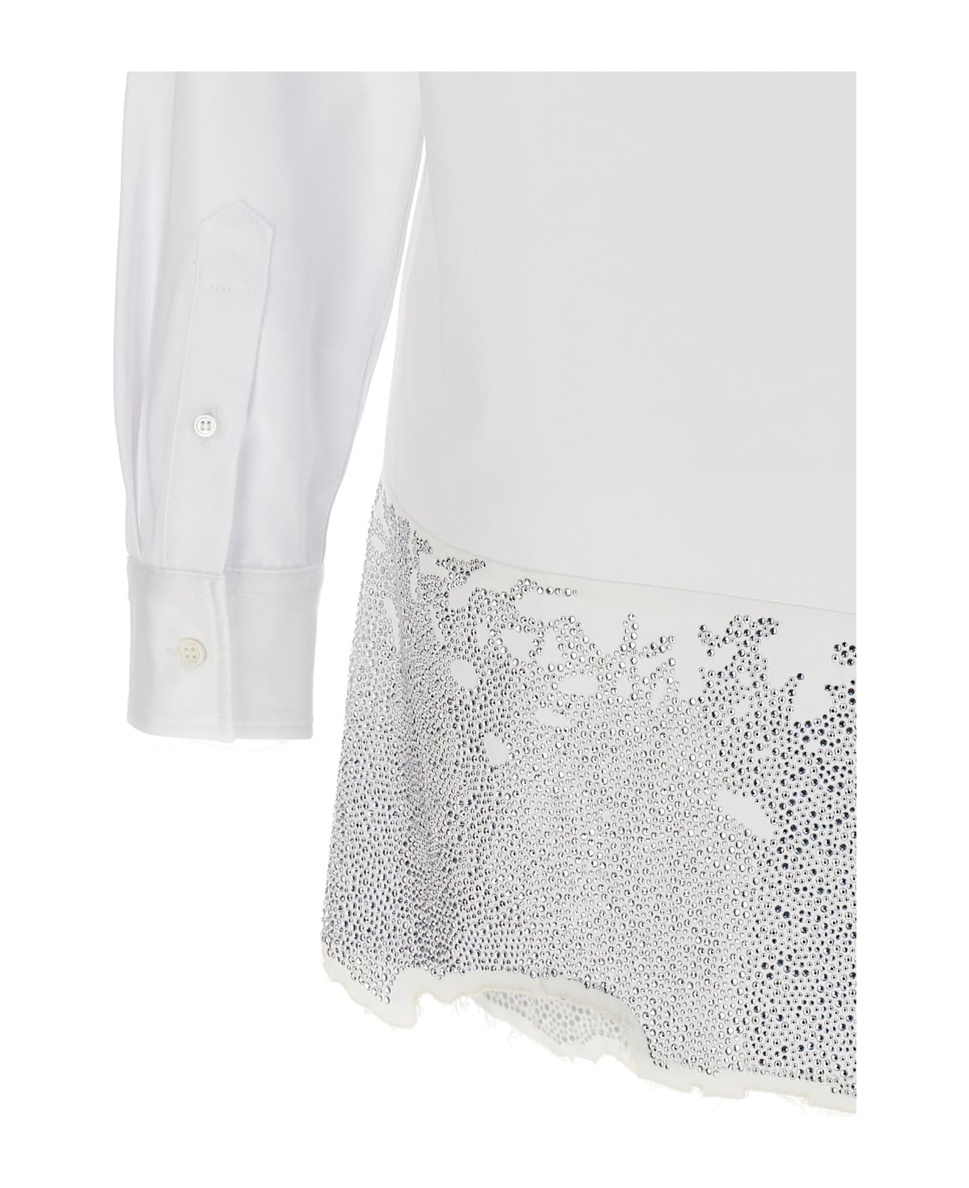 J.W. Anderson Rhinestone Shirt Dress - White