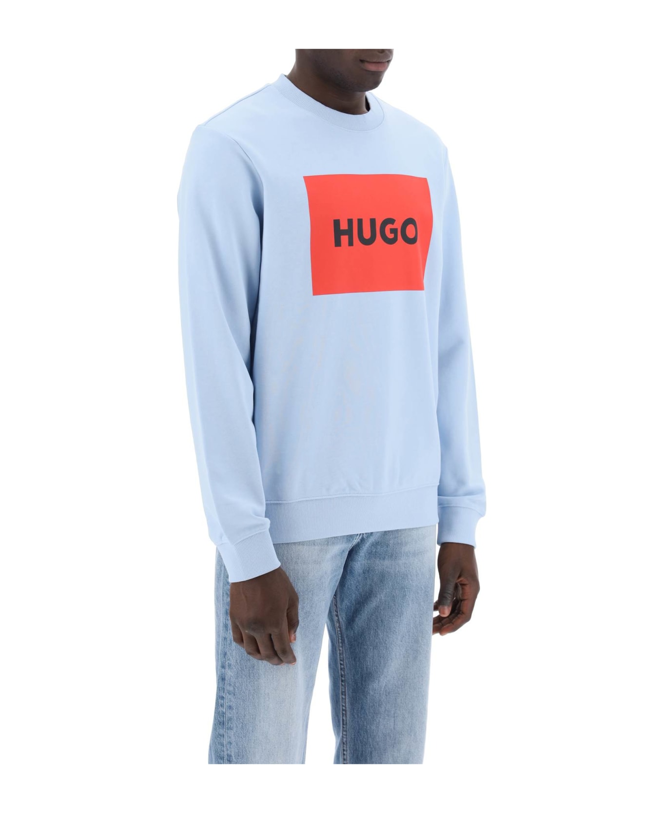 Hugo Boss Duragol Logo Box Sweatshirt - LIGHT PASTEL BLUE (Light blue)