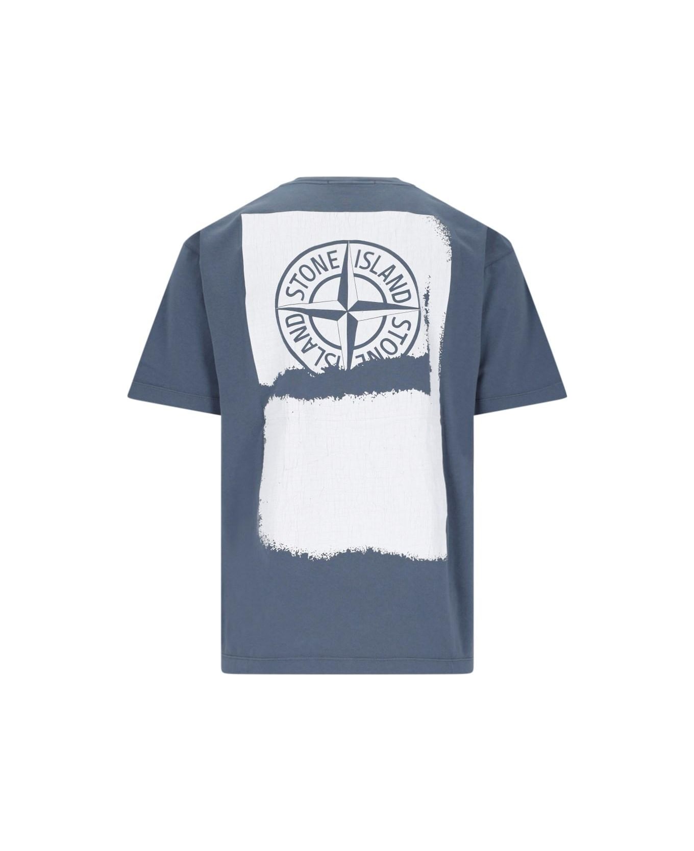 Stone Island Back Print T-shirt - NAVY