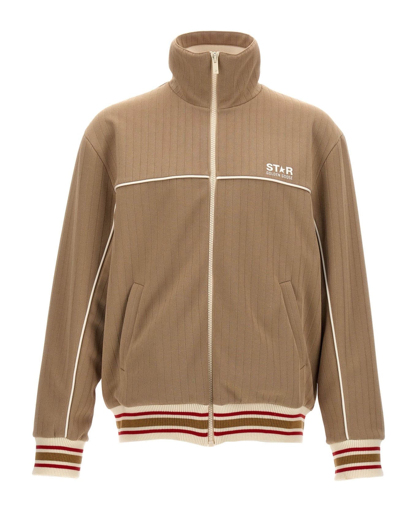 Golden Goose 'max Track' Sweatshirt - Beige