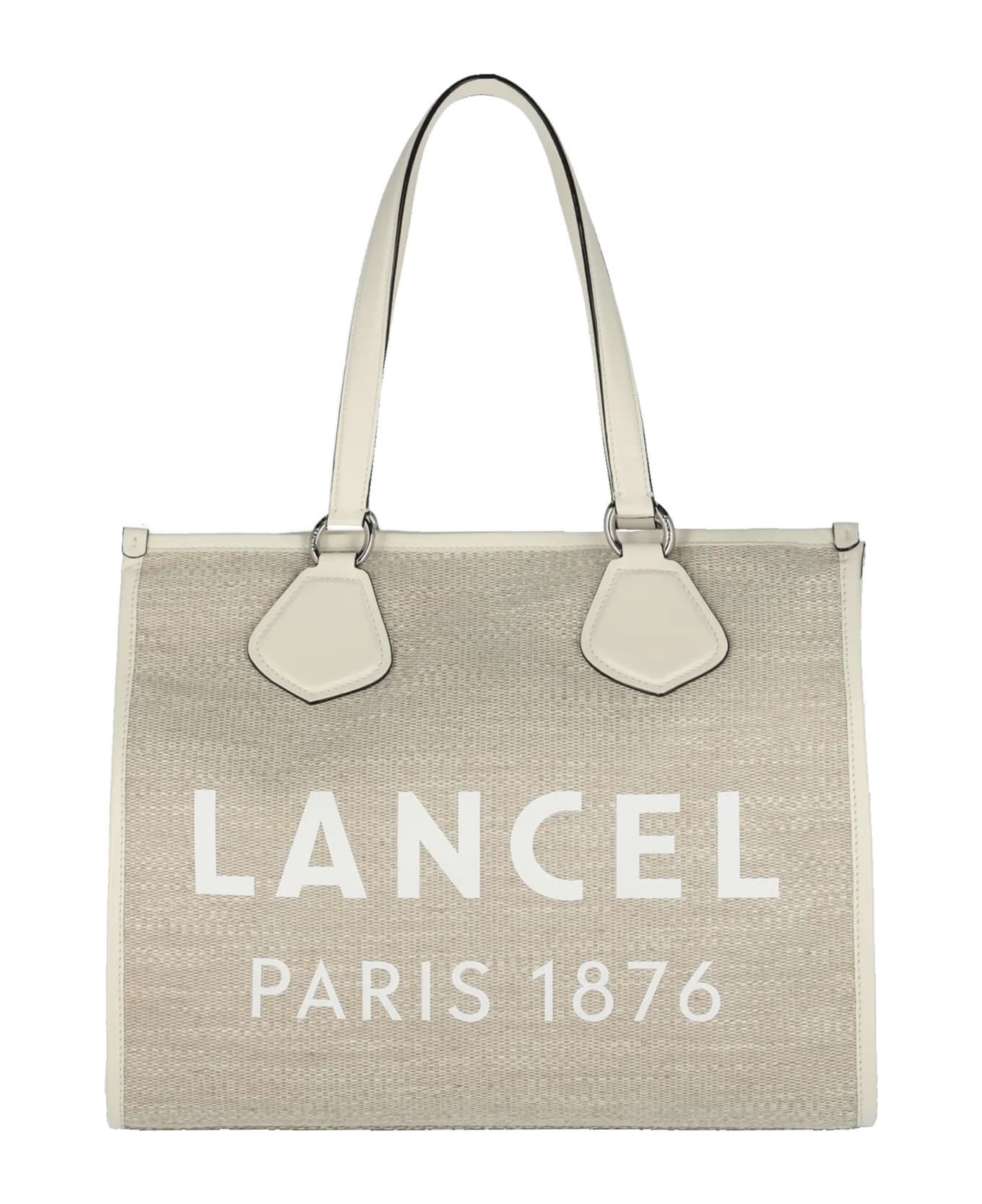 Lancel White Tote Bag - Natural