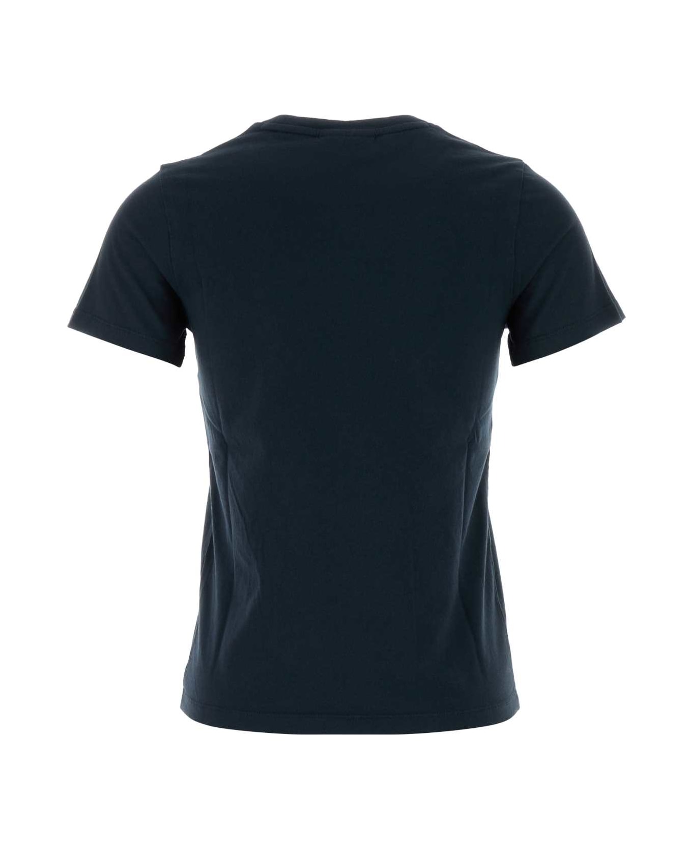 Maison Kitsuné Navy Blue Cotton T-shirt - CLASSICNAVY
