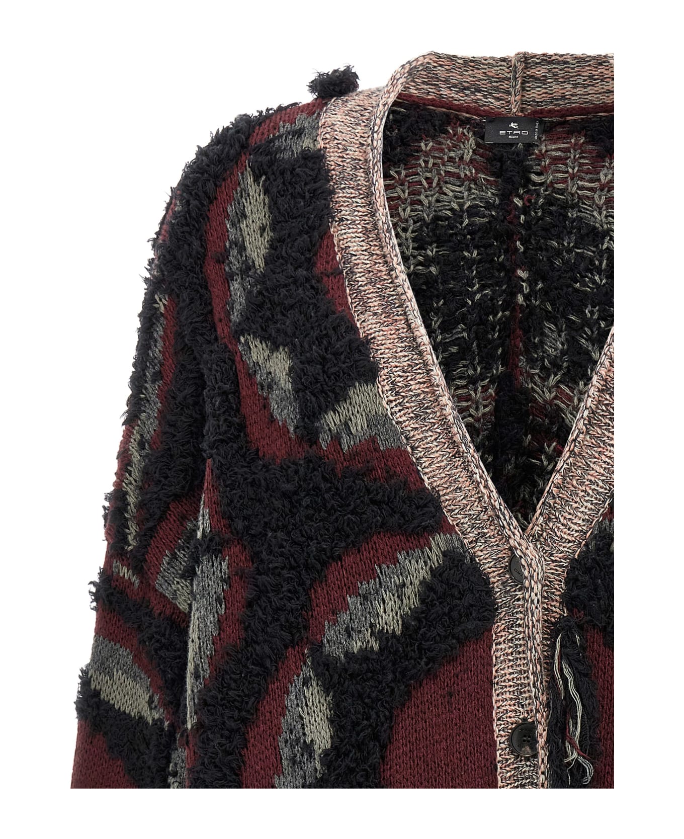 Etro Fringed Oversized Cardigan - Multicolor