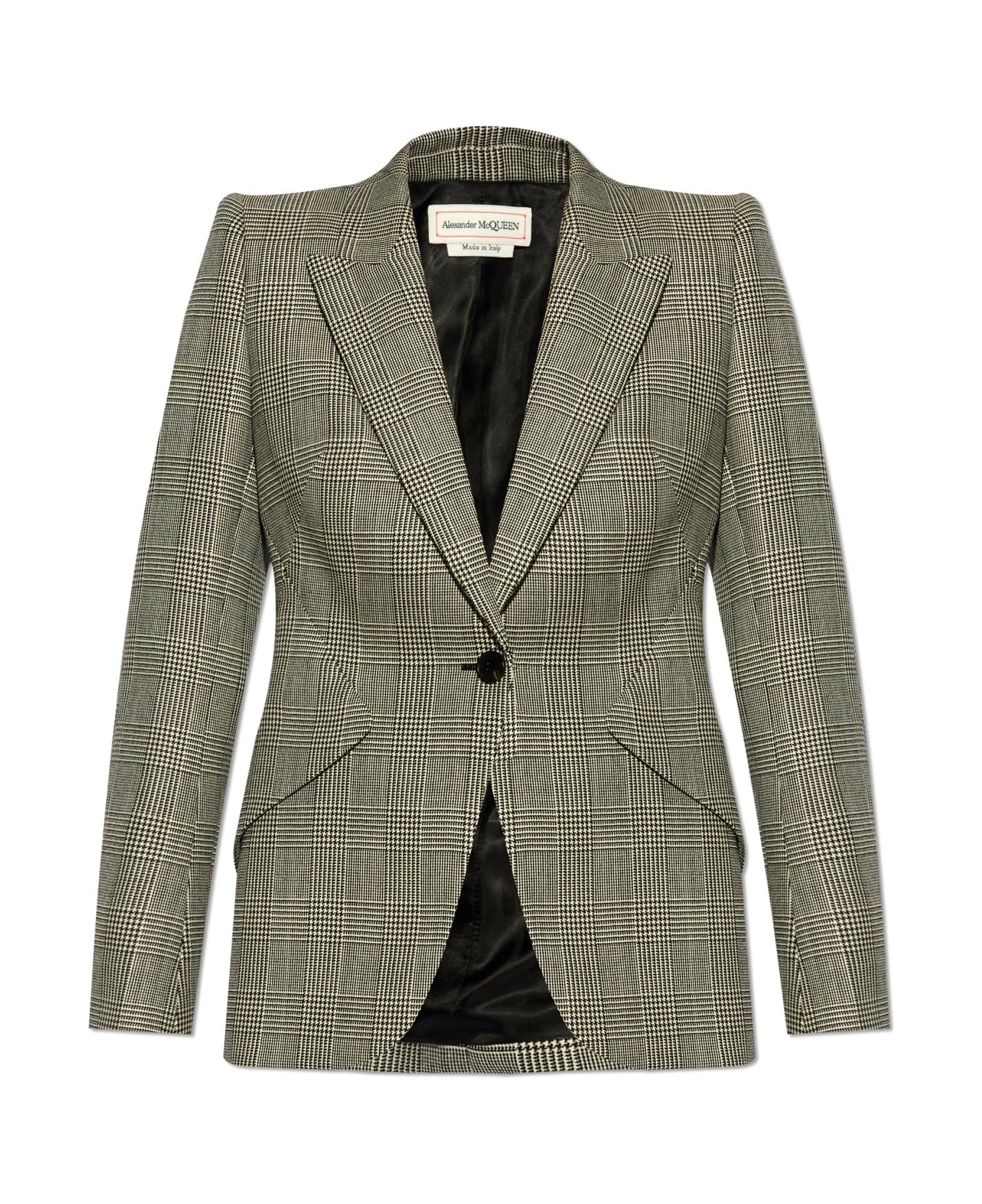 Alexander McQueen Woolen Blazer - Black/ivory