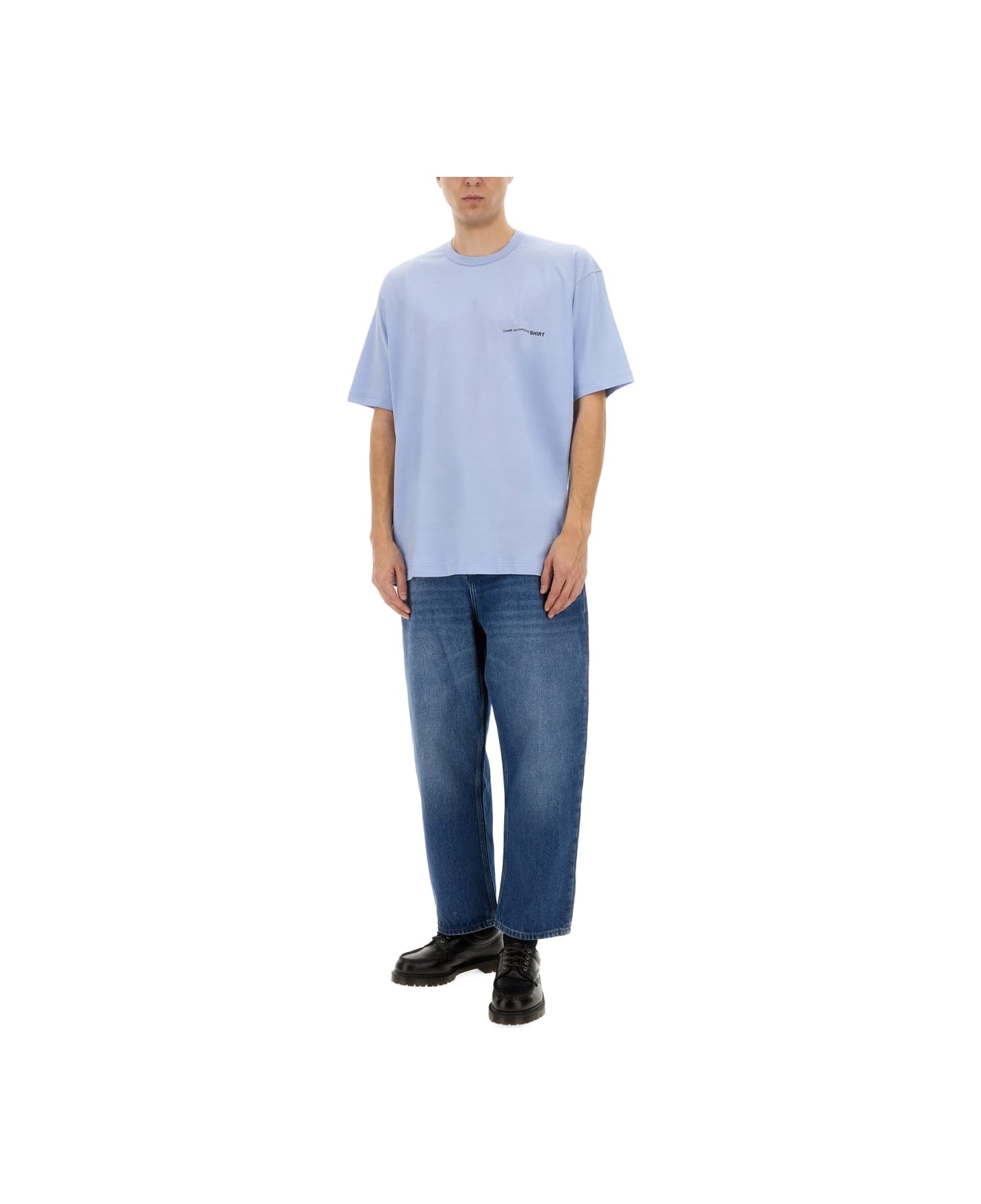 Comme des Garçons T-shirt With Logo - Blu