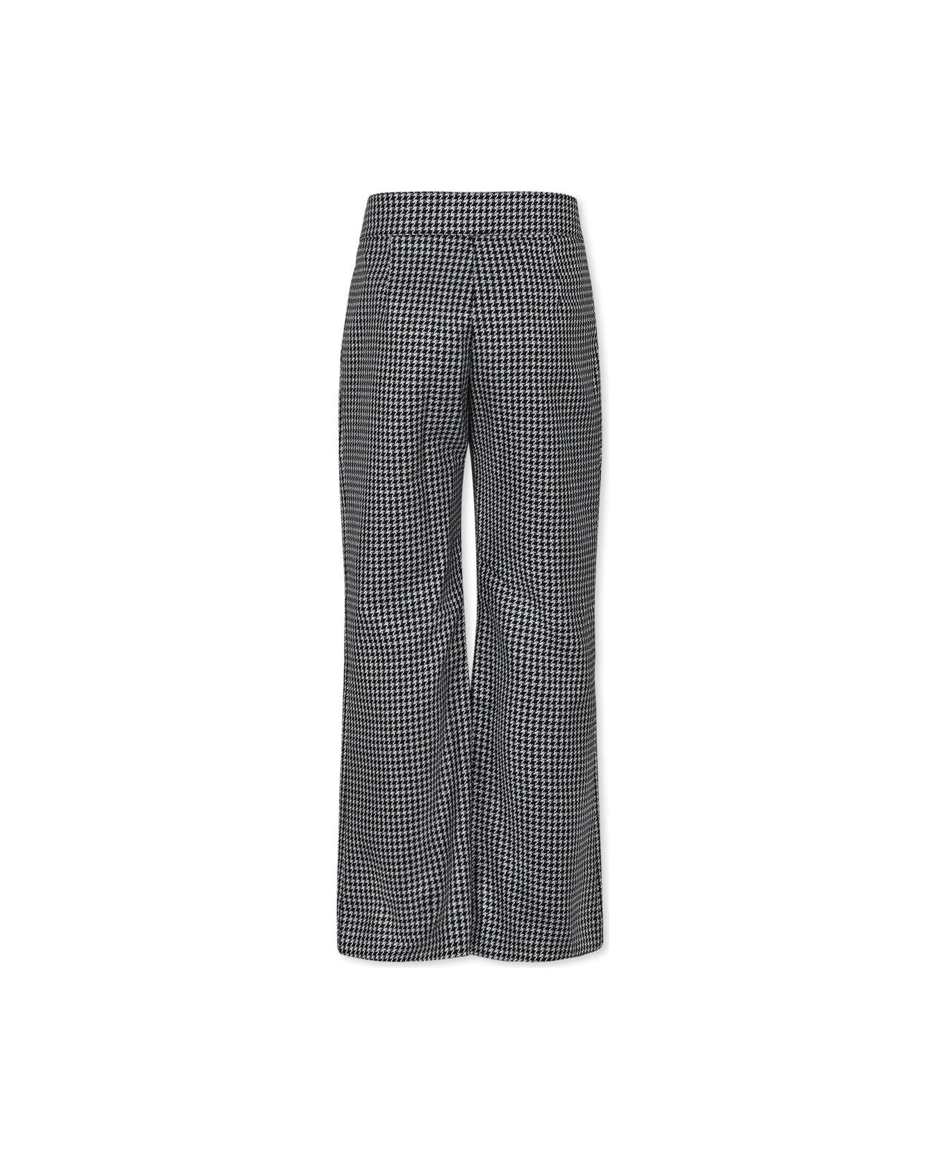 Pinko Black Trousers For Girl With Logo - Black