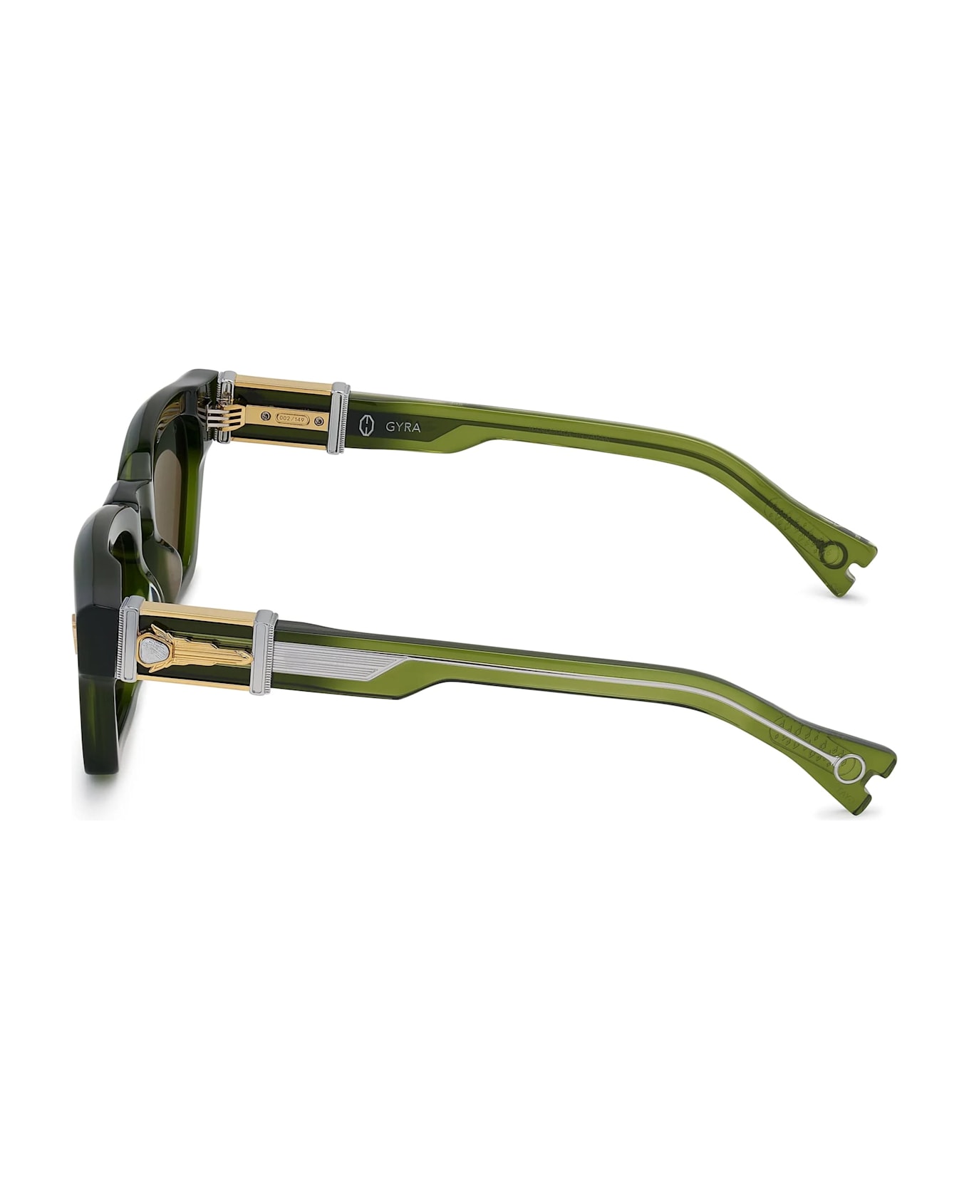 T Henri Maison Galactique - Gyra - Trefoil Sunglasses - green
