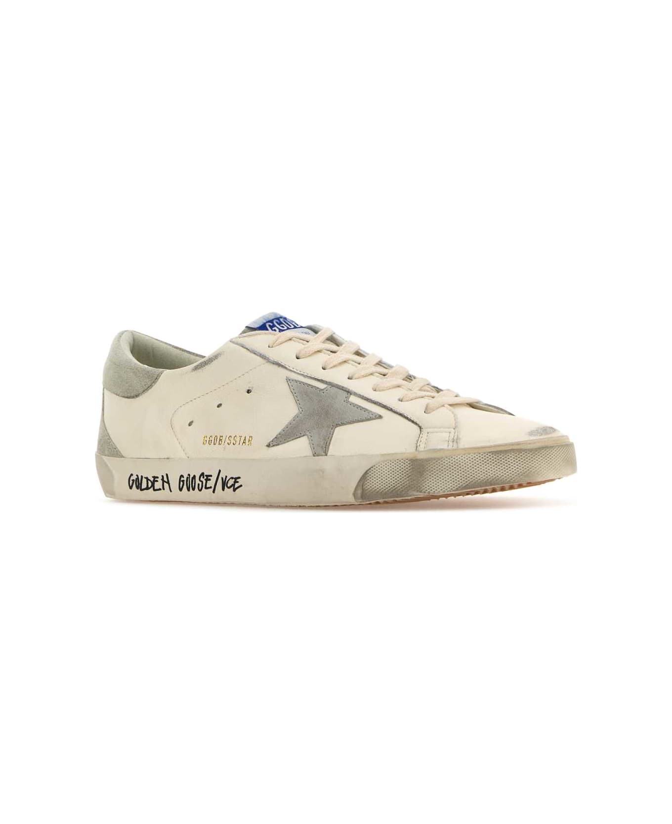 Golden Goose Multicolor Leather Super Star Sneakers - WHITEICEGREY