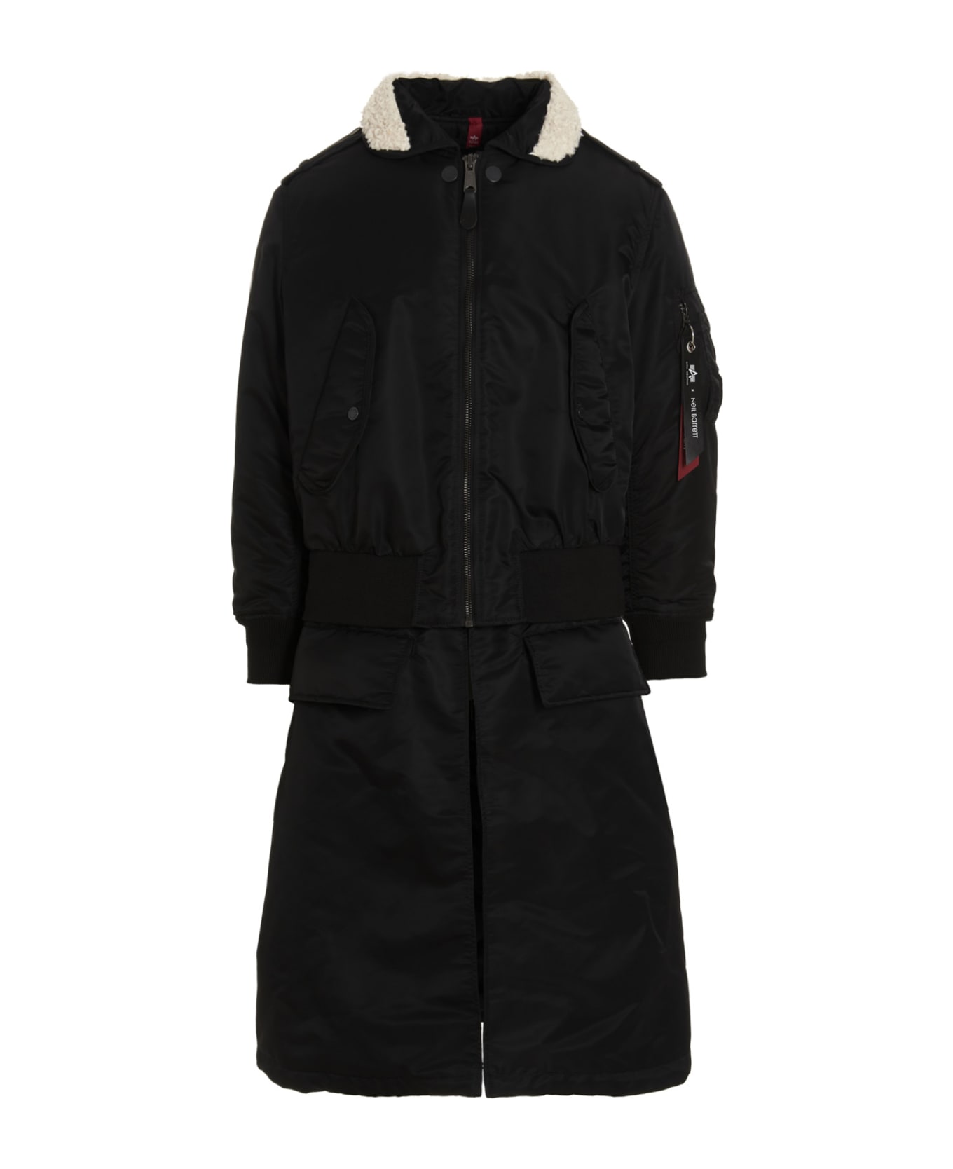 Neil Barrett 'ma-1 Hybrid' Neil Lino X Alpha Industries Parka - Black  