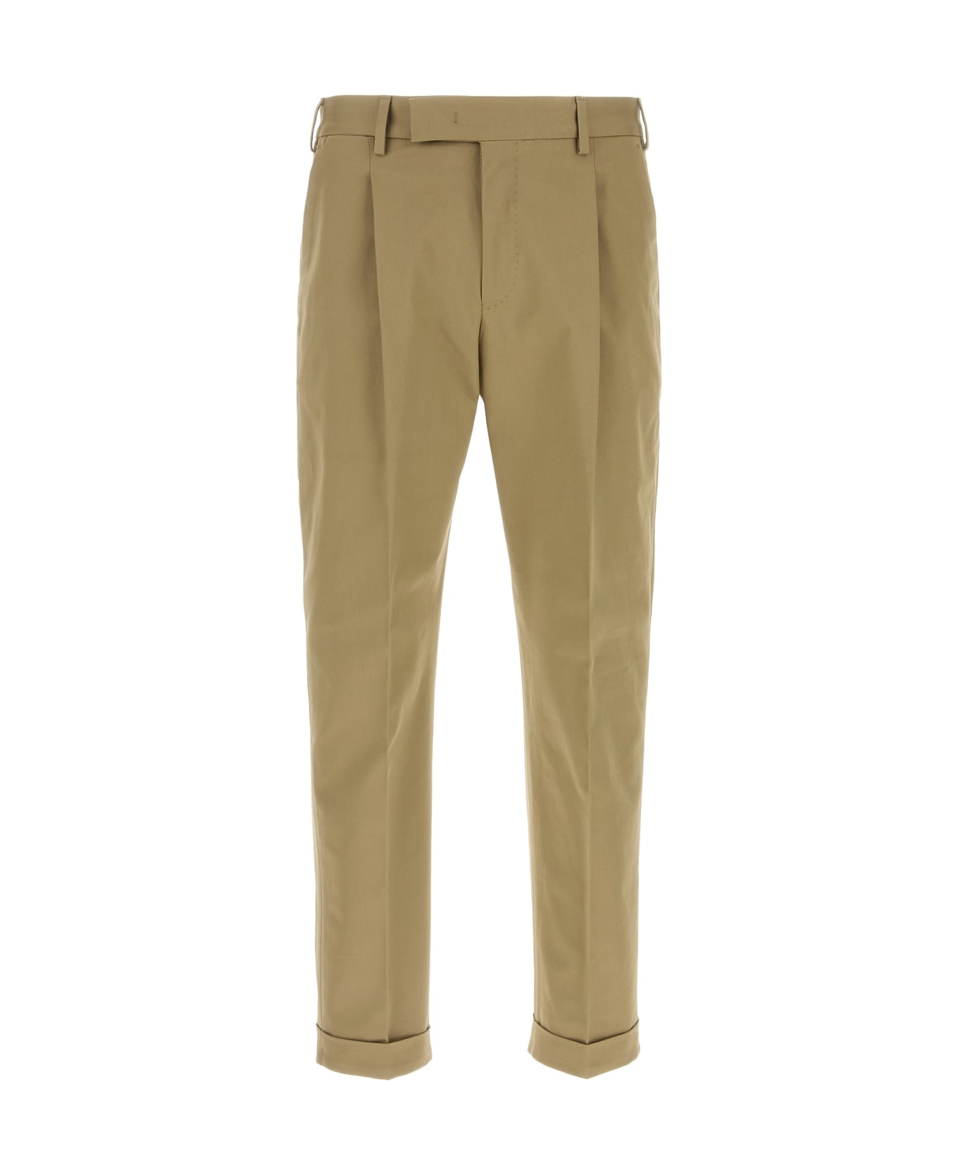 PT Torino Rebel 1 Pleat, Diagonal Pockets, Flap Back Pockets - BEIGE