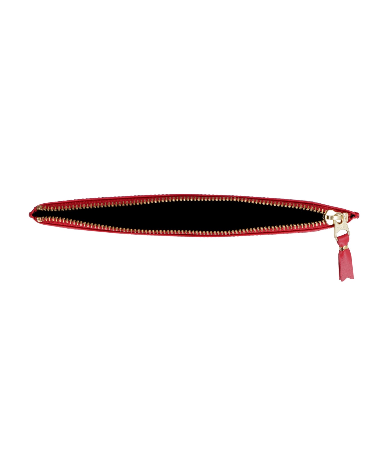 Comme des Garçons Wallet Logo Detail Flat Leather Pouch - red