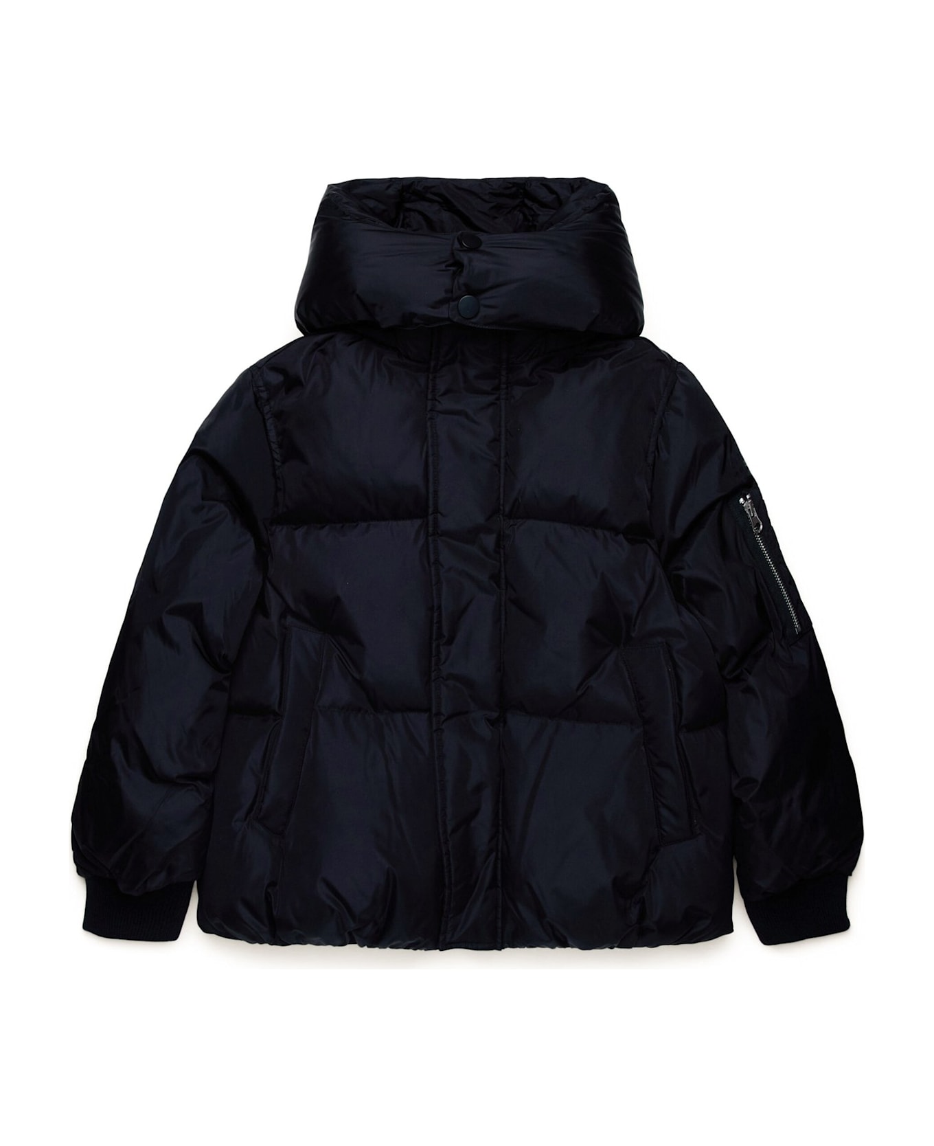 MM6 Maison Margiela High Neck Padded Jacket - Black