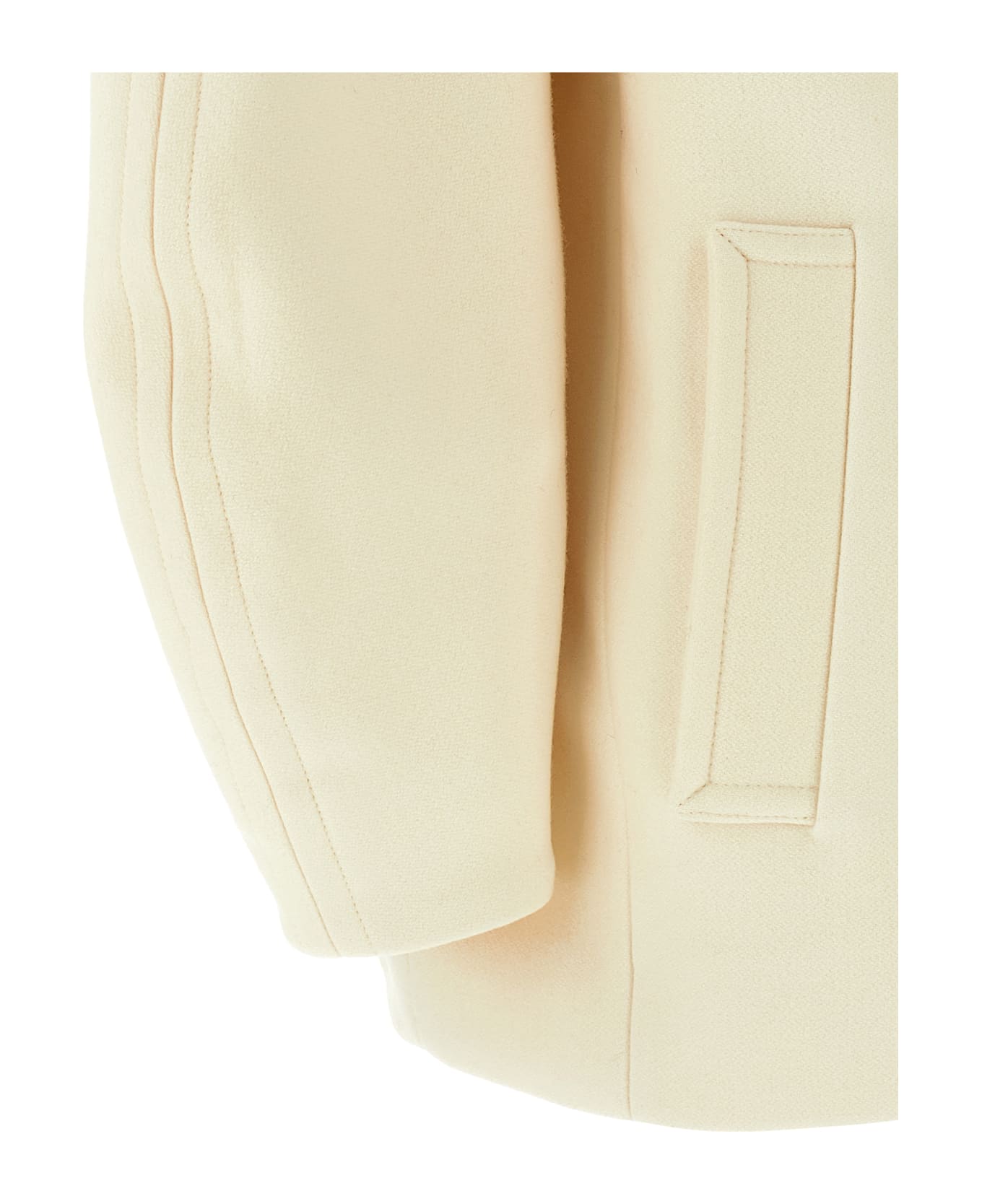 Jacquemus 
le Caban Ovalo
 Coat - White