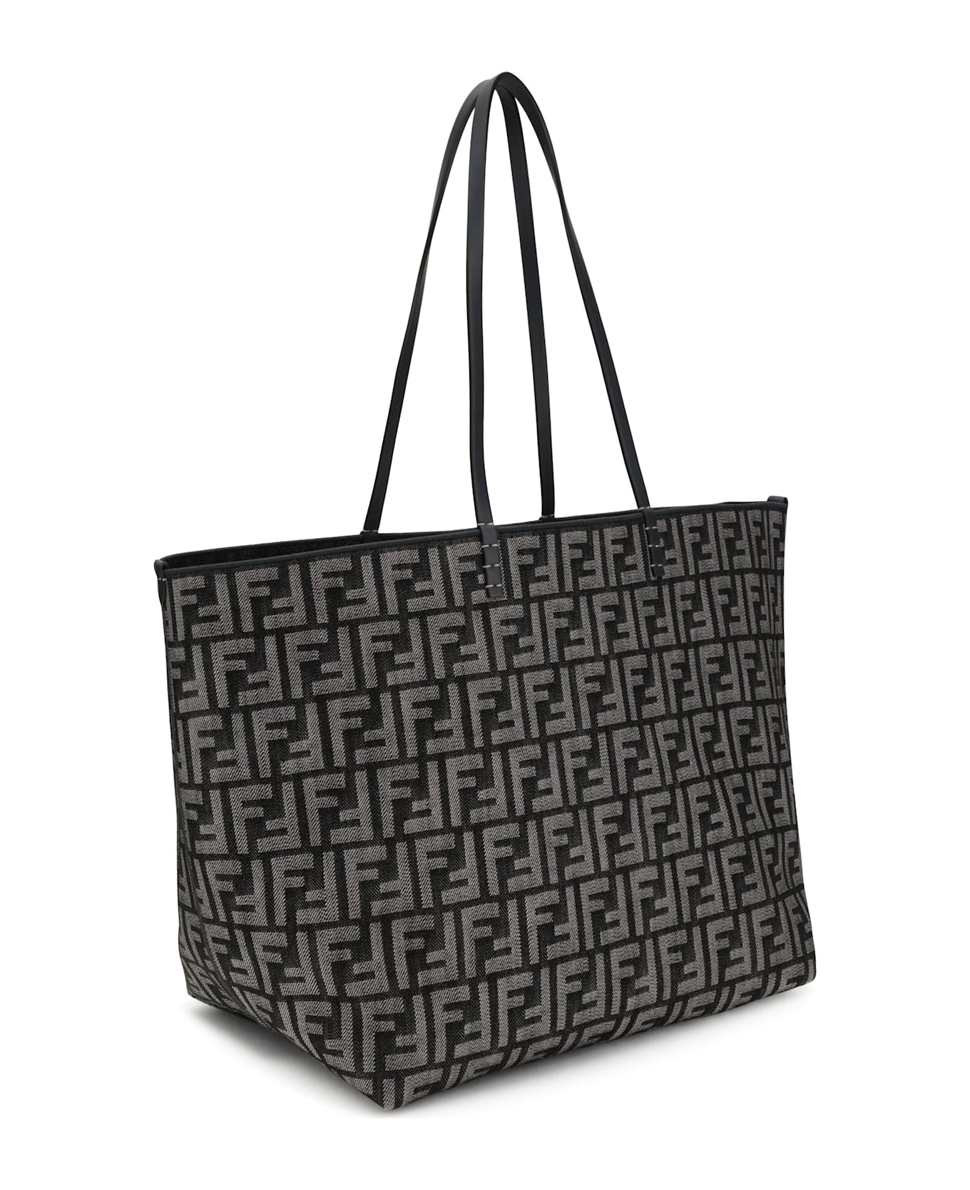 Fendi Roll Large Shopper Bag With All-over Ff Motif