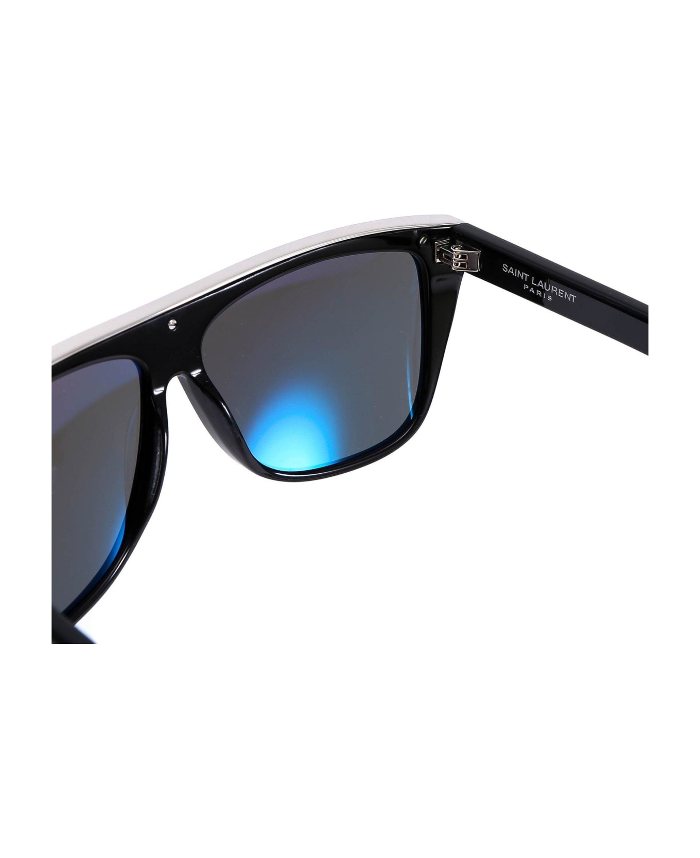 Saint Laurent 137 Devon Square Frame Sunglasses - Nero e Grigio サングラス