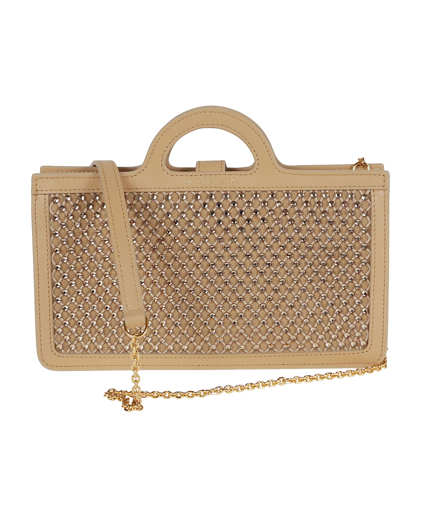 Marni Wallet On A Chain - Camel