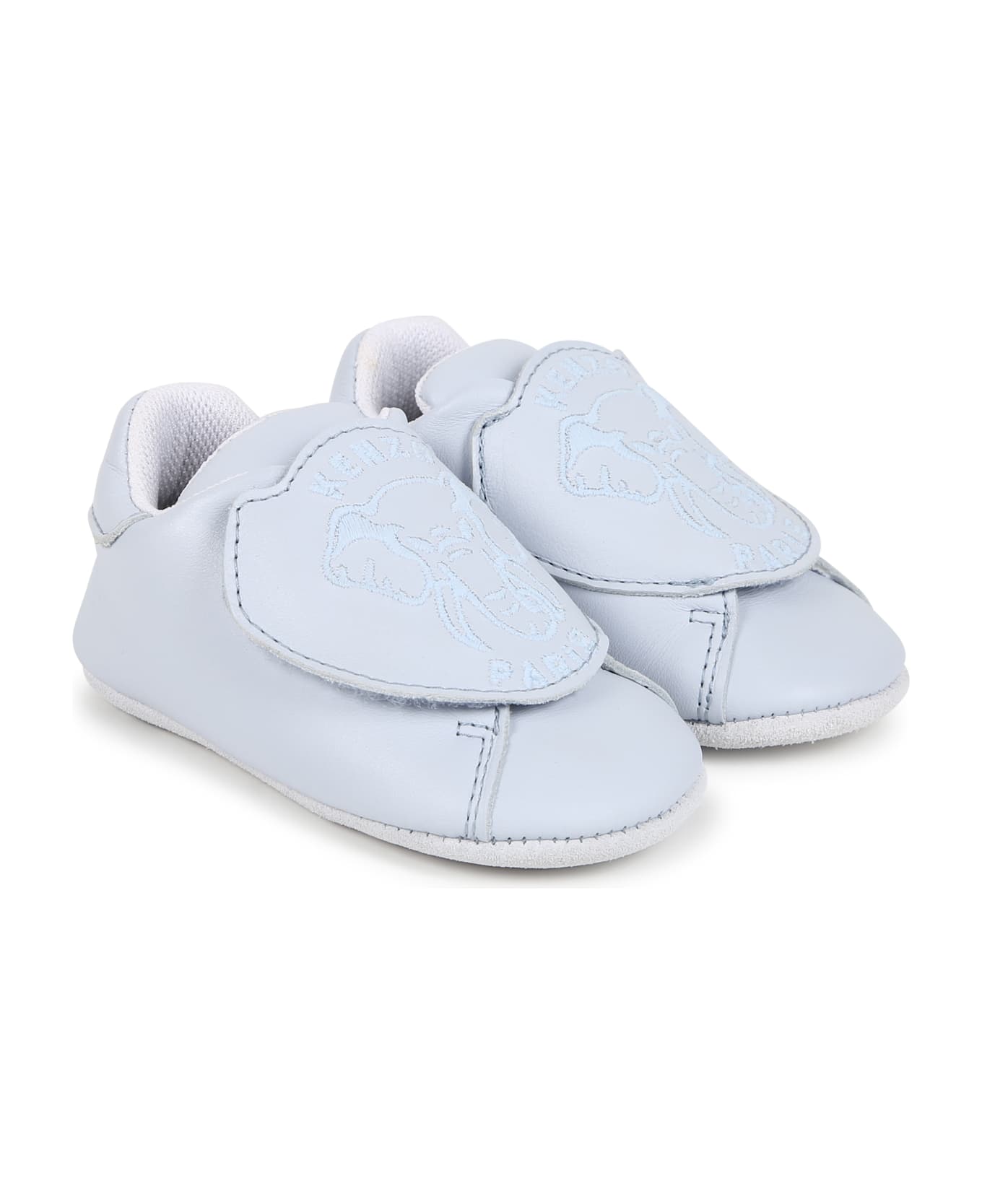 Kenzo Kids Printed Slippers - Light blue