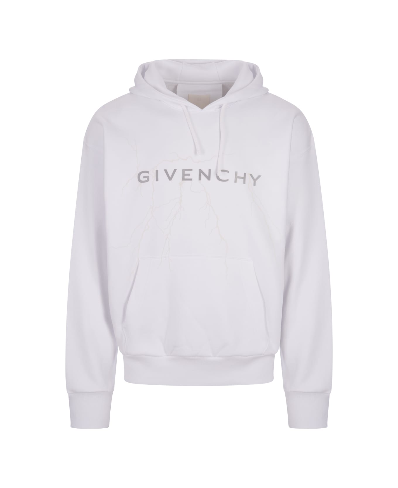 Givenchy White Givenchy Hoodie With Print - White フリース