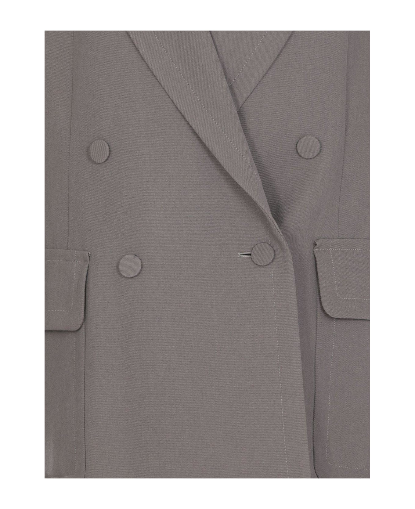 Dries Van Noten Double-breasted Belted Blazer - Grey