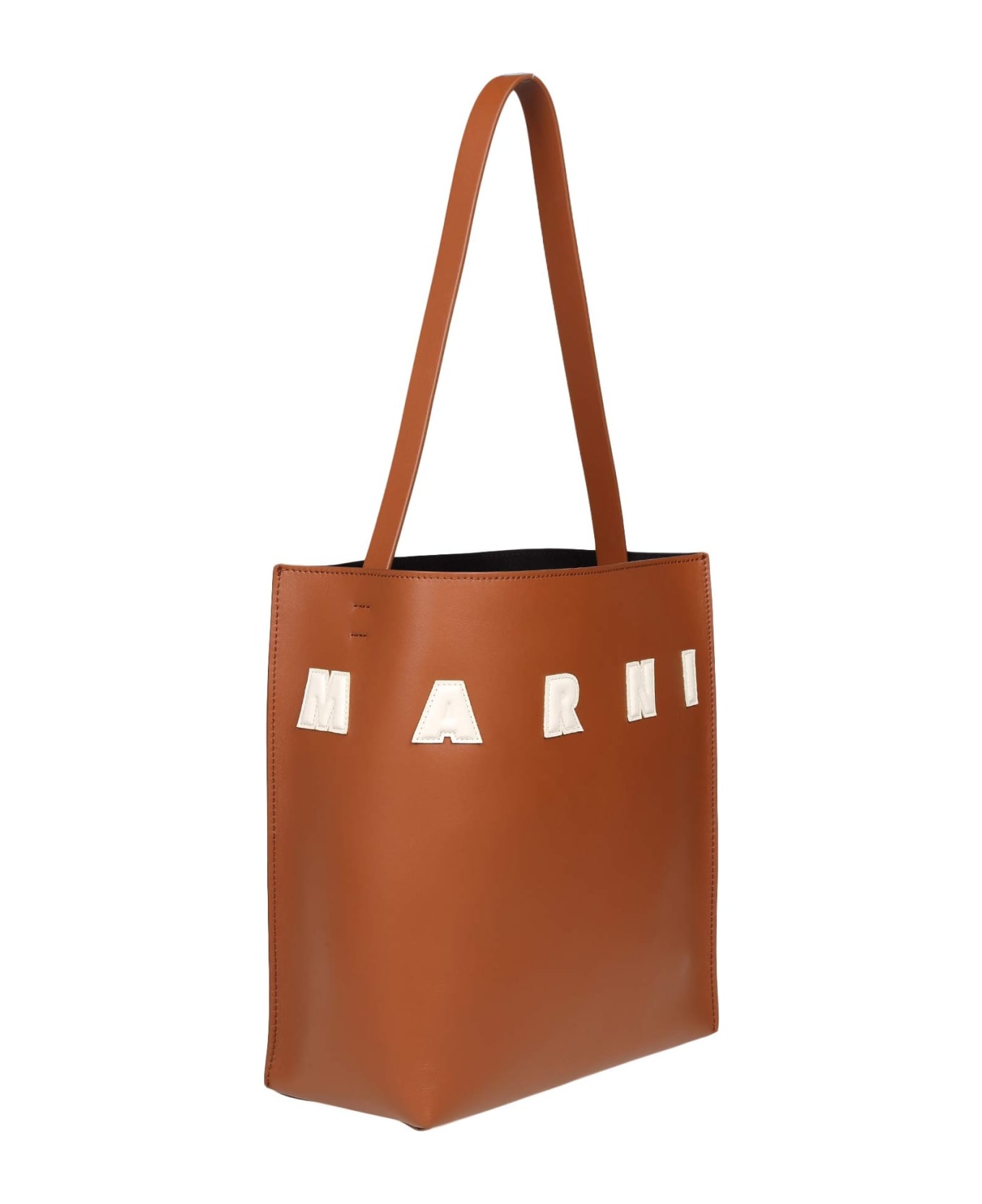 Marni Museo Hobo Bag In Tan Color Leather - Leather ショルダーバッグ