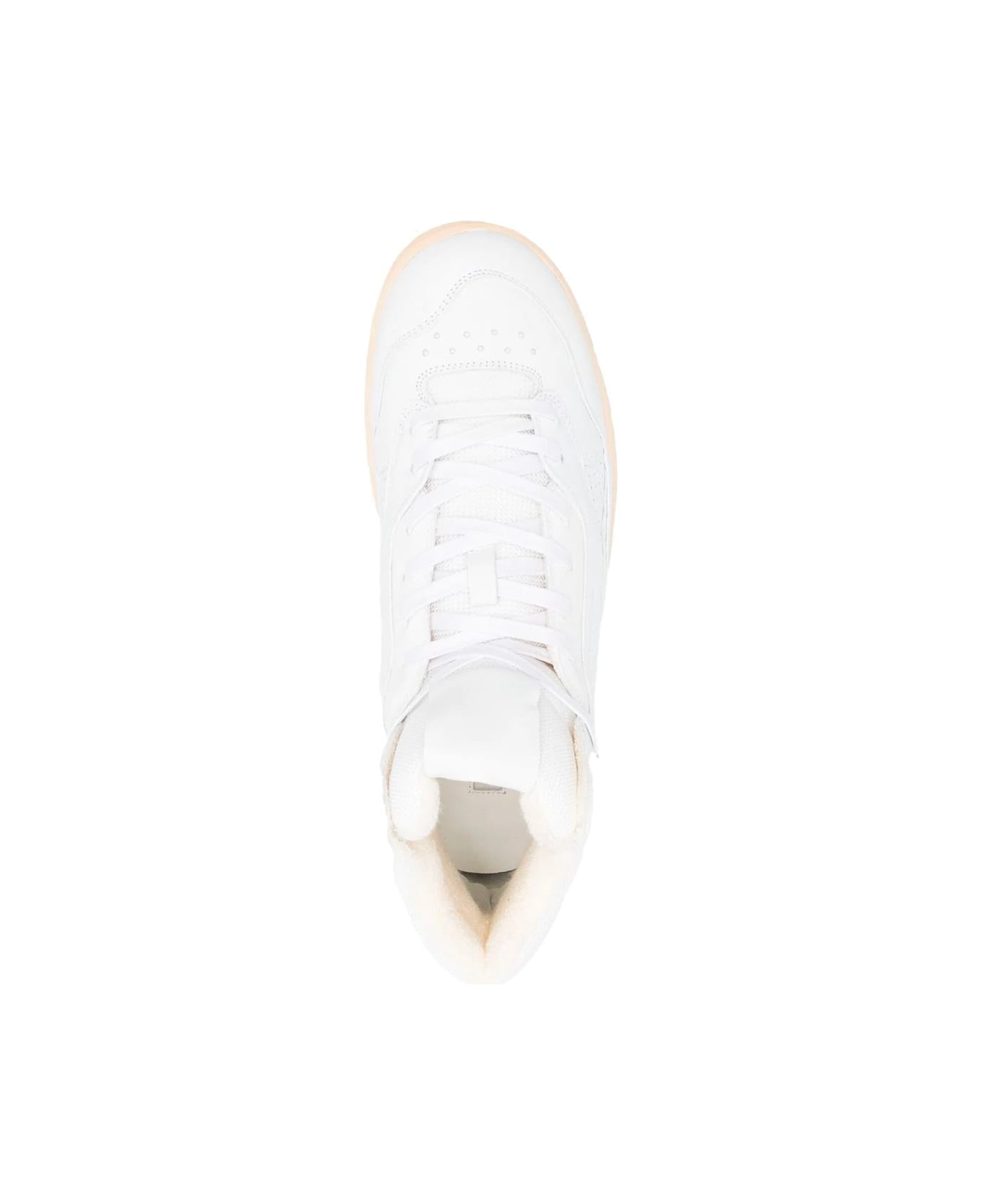 Jil Sander Low Cut Sneakers With Towel Effect - White Ecru スニーカー