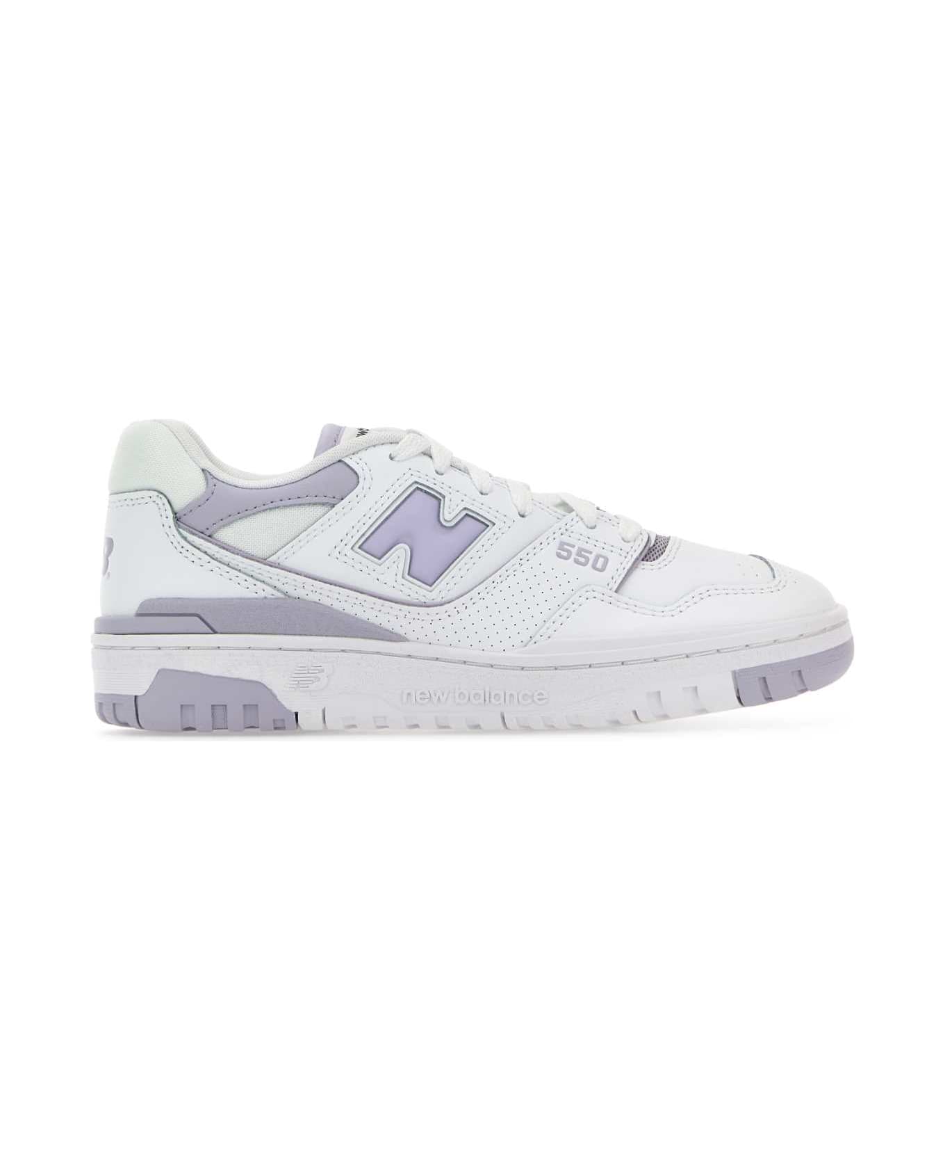 New Balance Two-tone Leather 550 Sneakers - WHITE