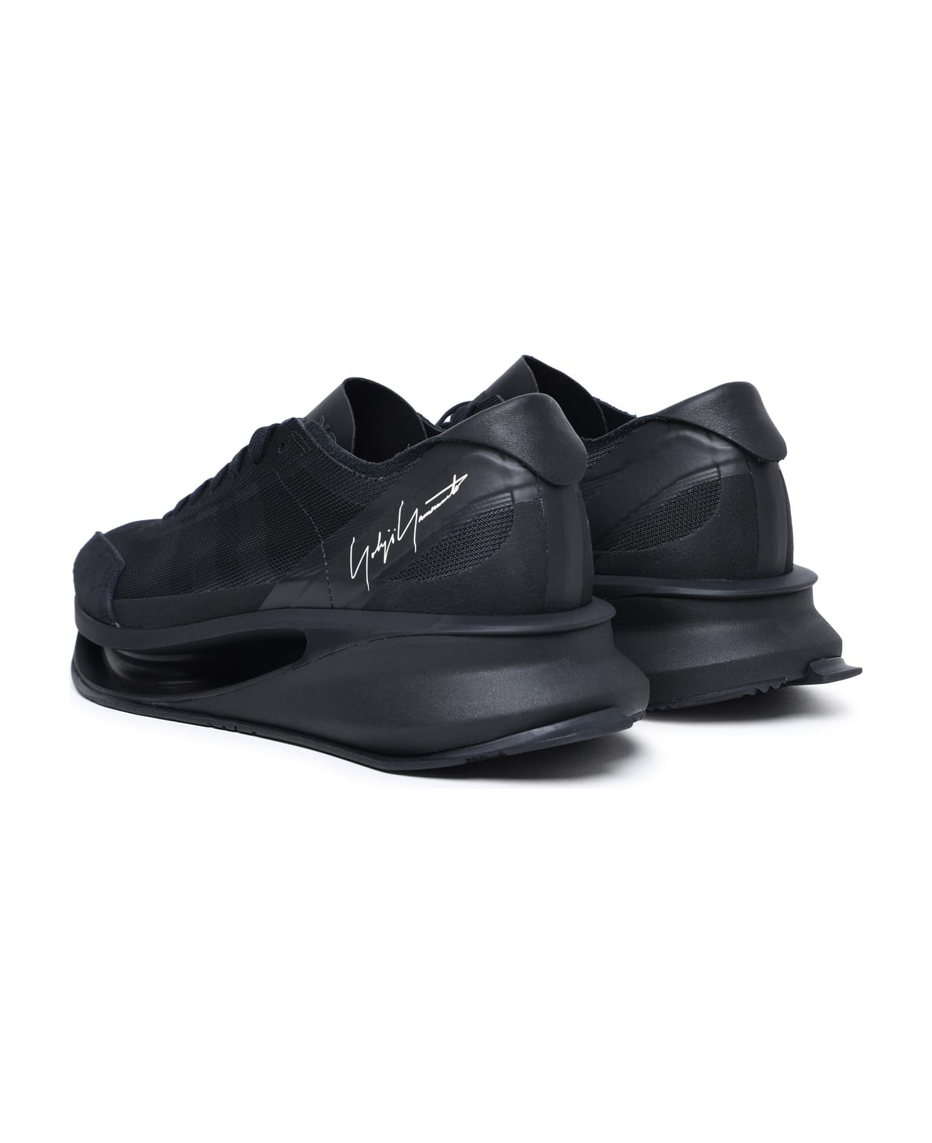 Y-3 's-gendo Run' Black Leather Mix Sneakers - Black