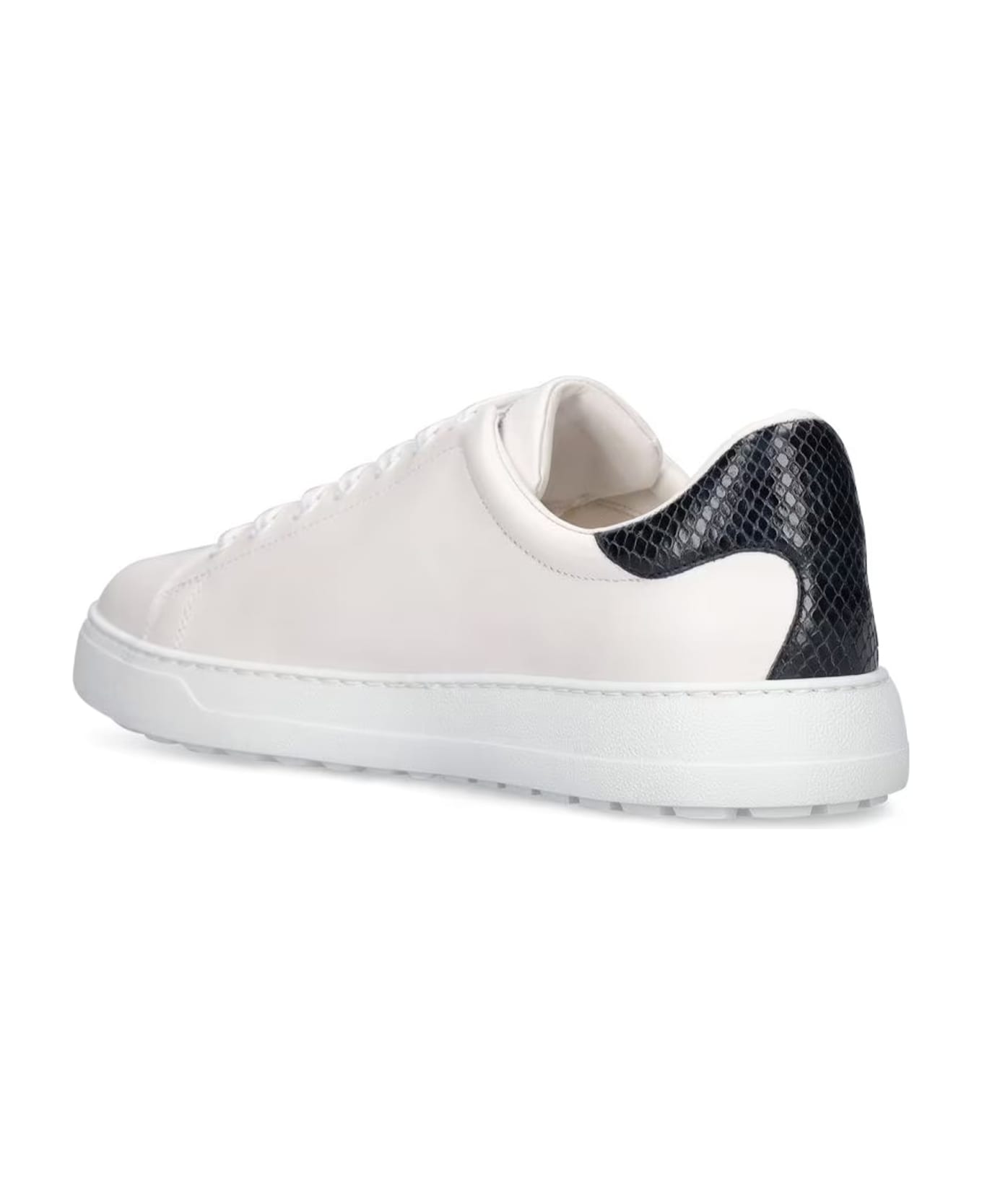 Ferragamo Number Leather Sneakers - White