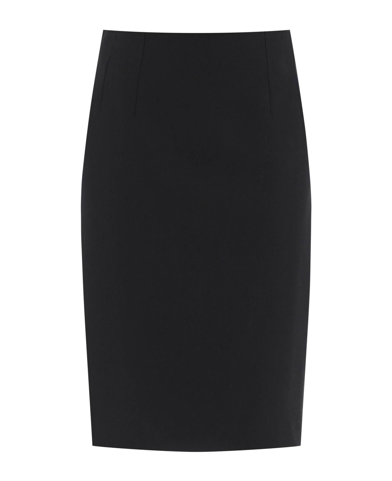 Versace Wool Pencil Skirt - black