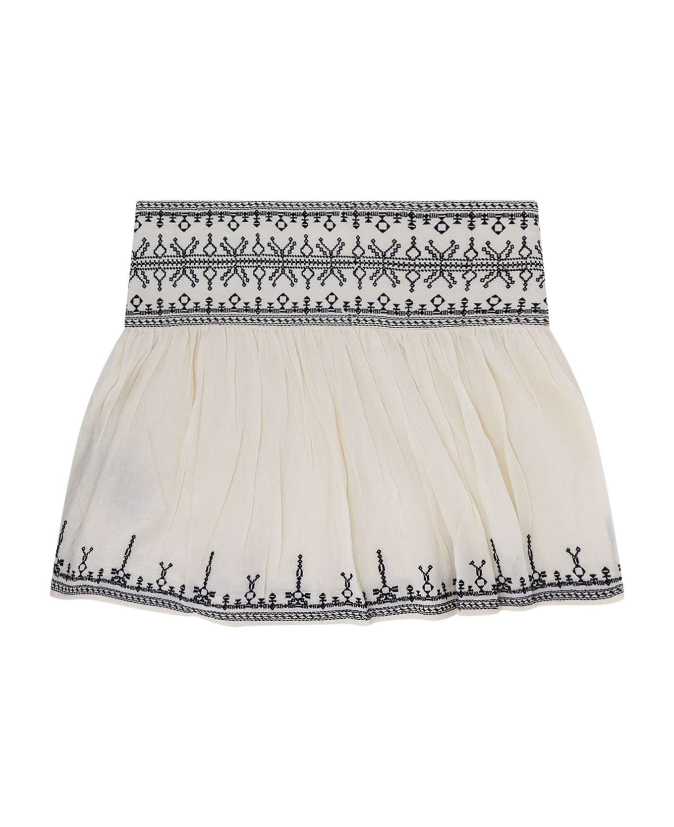 Marant Étoile Embroidered 'picadilia' Miniskirt - White