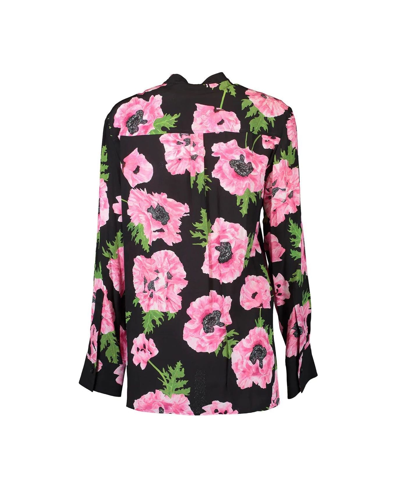 Stella McCartney Poppy-printed Long Sleeved Shirt - PINK/BLACK