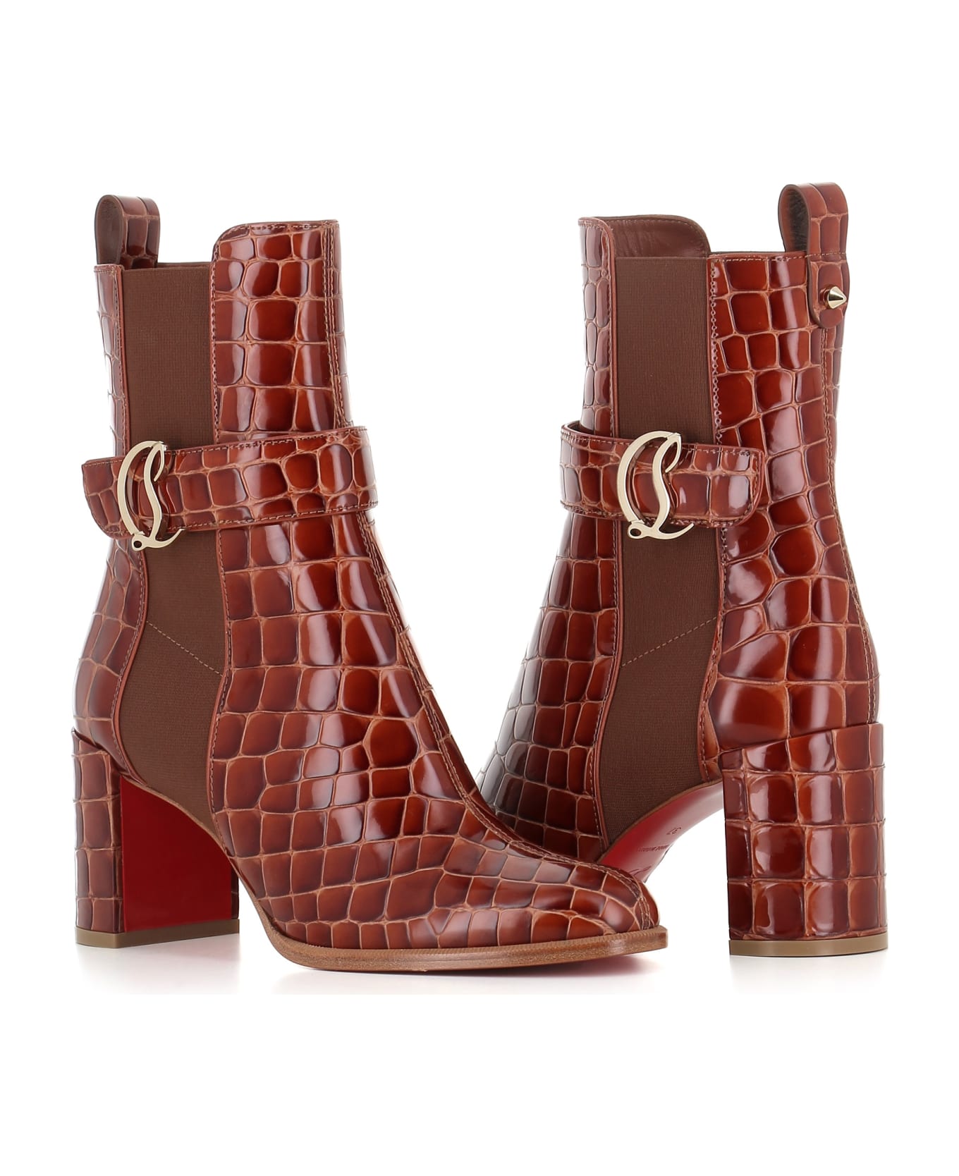 Christian Louboutin Chelsea Cl Chelsea Booty 70 - Cognac