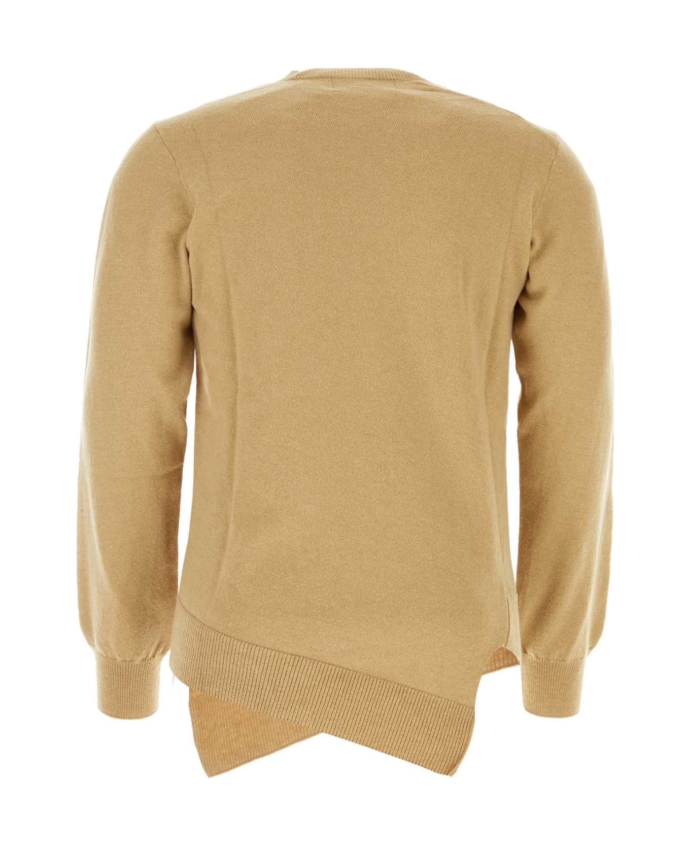 Comme des Garçons Shirt Camel Wool Comme Des Garã§ons Shirt X Lacoste Sweater - CAMEL