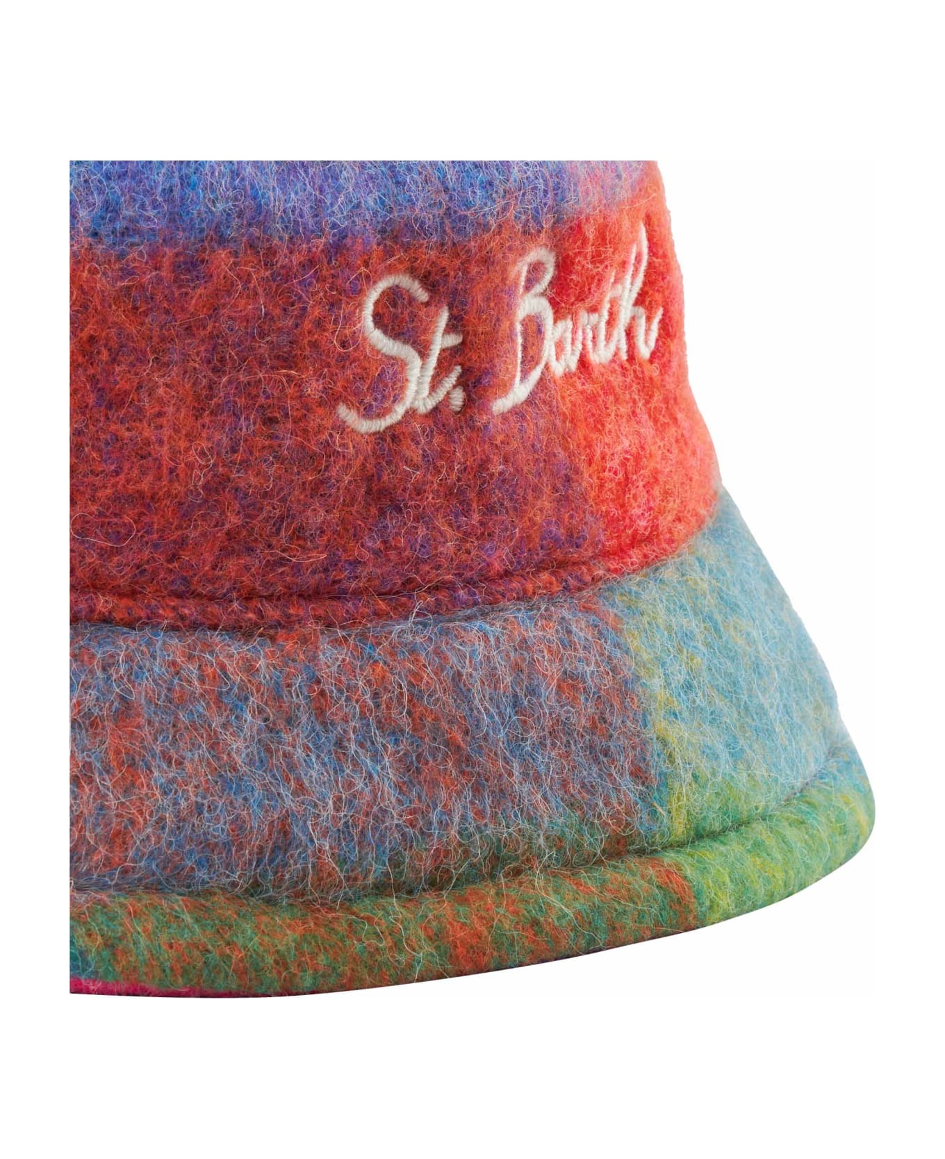 MC2 Saint Barth Woman Bucket Hat With Check Print - MULTICOLOR