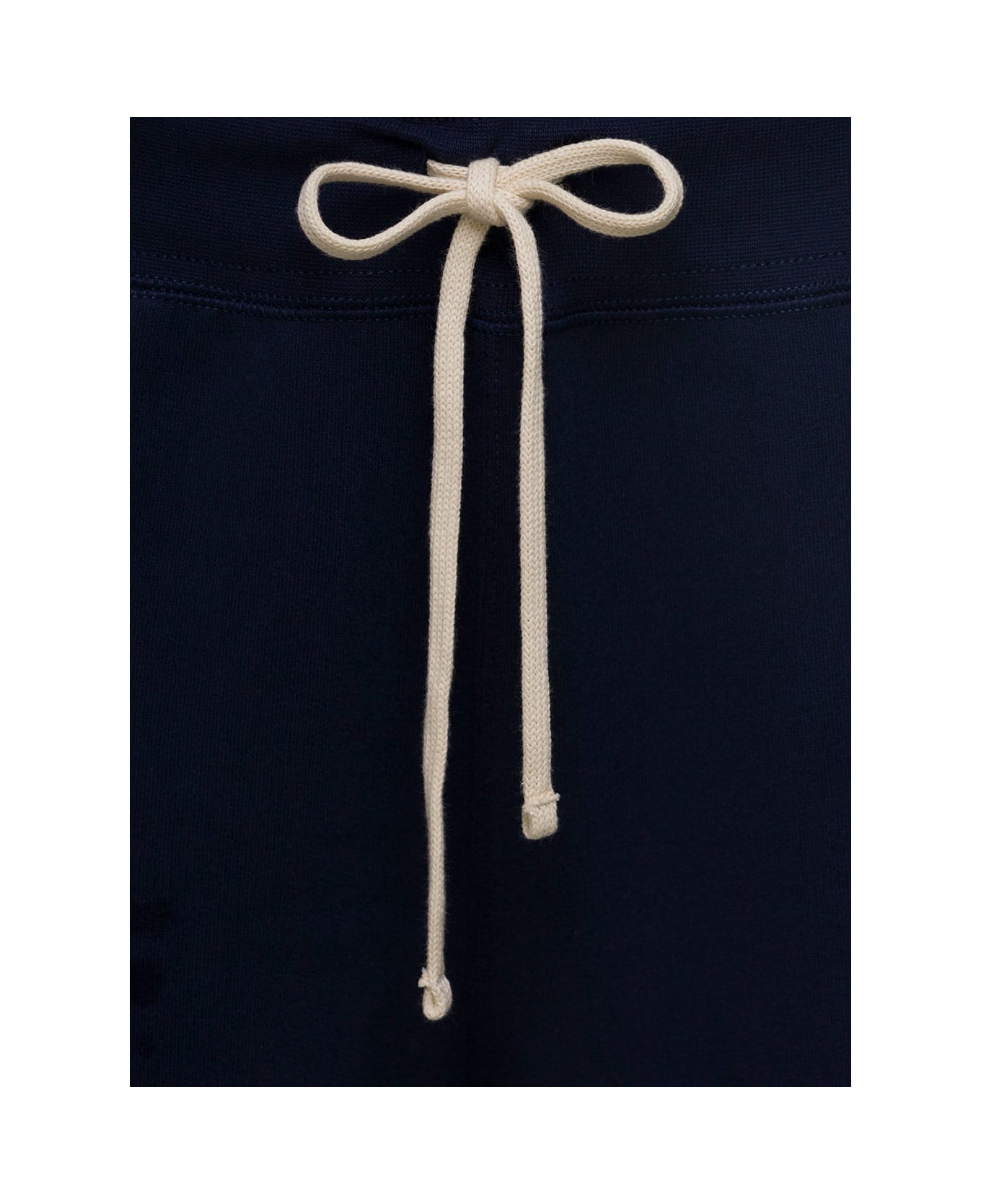 Polo Ralph Lauren Blue Sweatpants With Drawstring In Cotton Blend Man - Blue