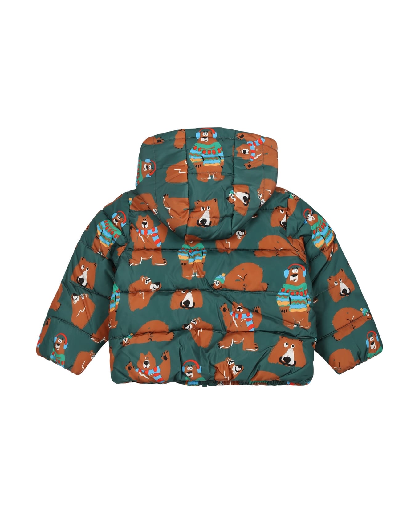 Stella McCartney Kids Green Down Jacket For Baby Boy - Green