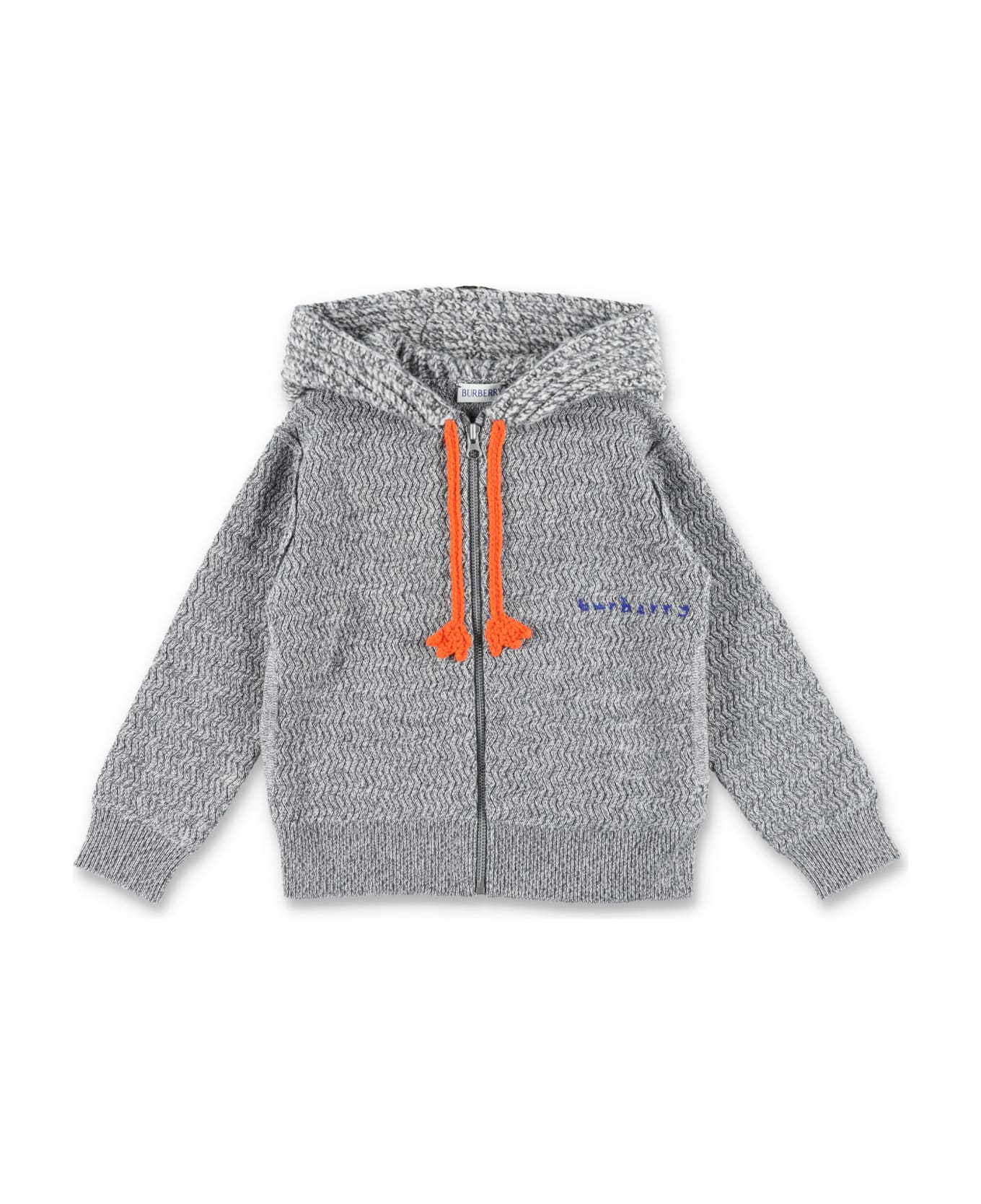 Burberry Kid - Zip Wool Jacket - GREY MELANGE