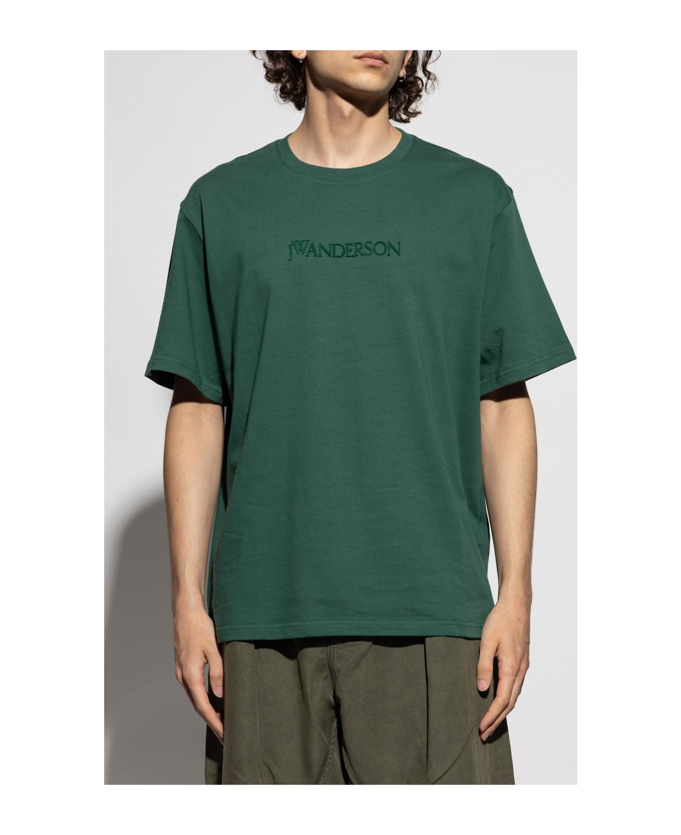 J.W. Anderson Jw Anderson T-shirt With Embossed Logo - Verde