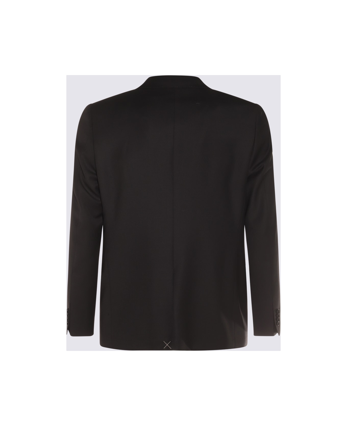 Canali Black Wool Suits - Black